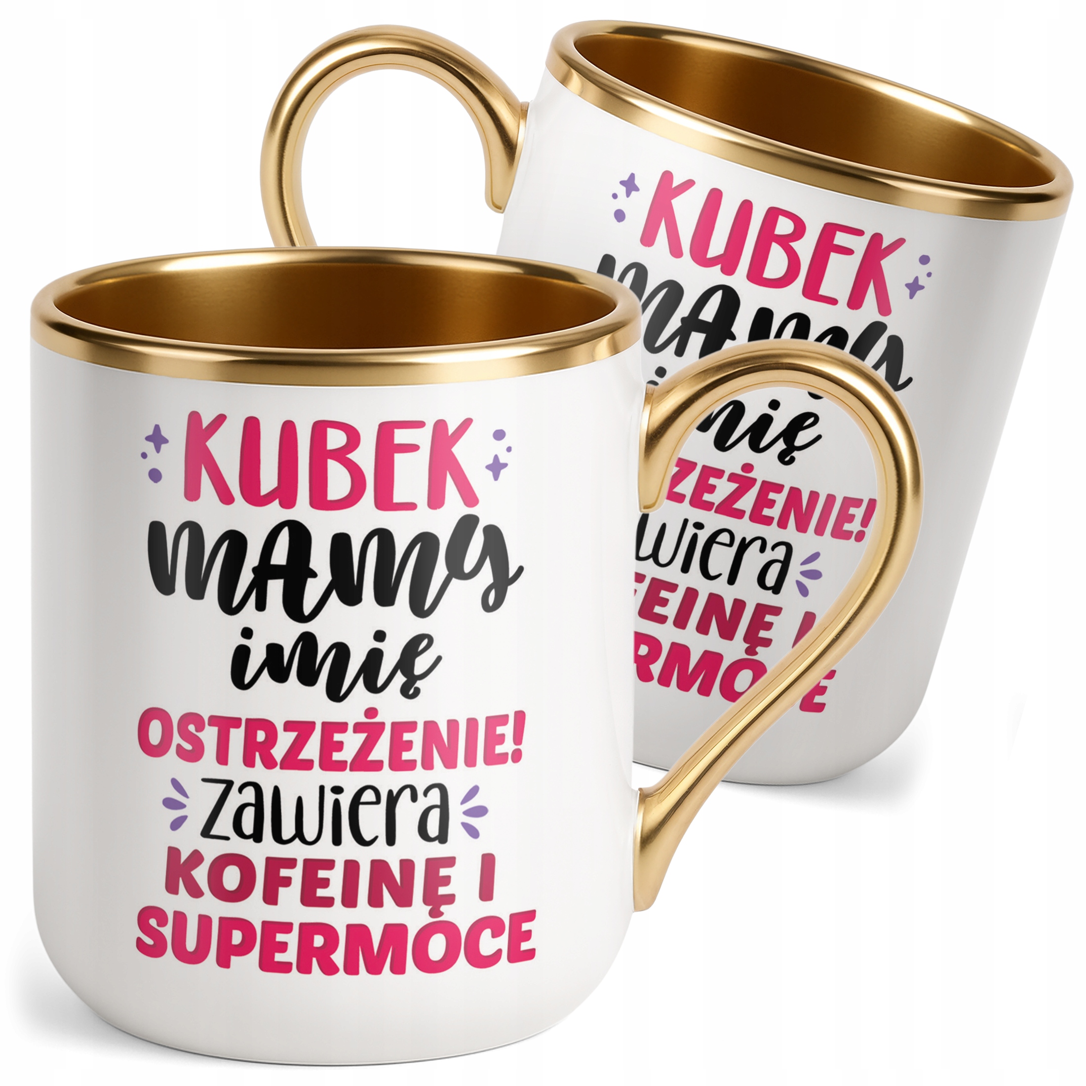 Kubek Premium Złoty Personalizowany Dzień Matki Dla Mamy Prezent Upominek