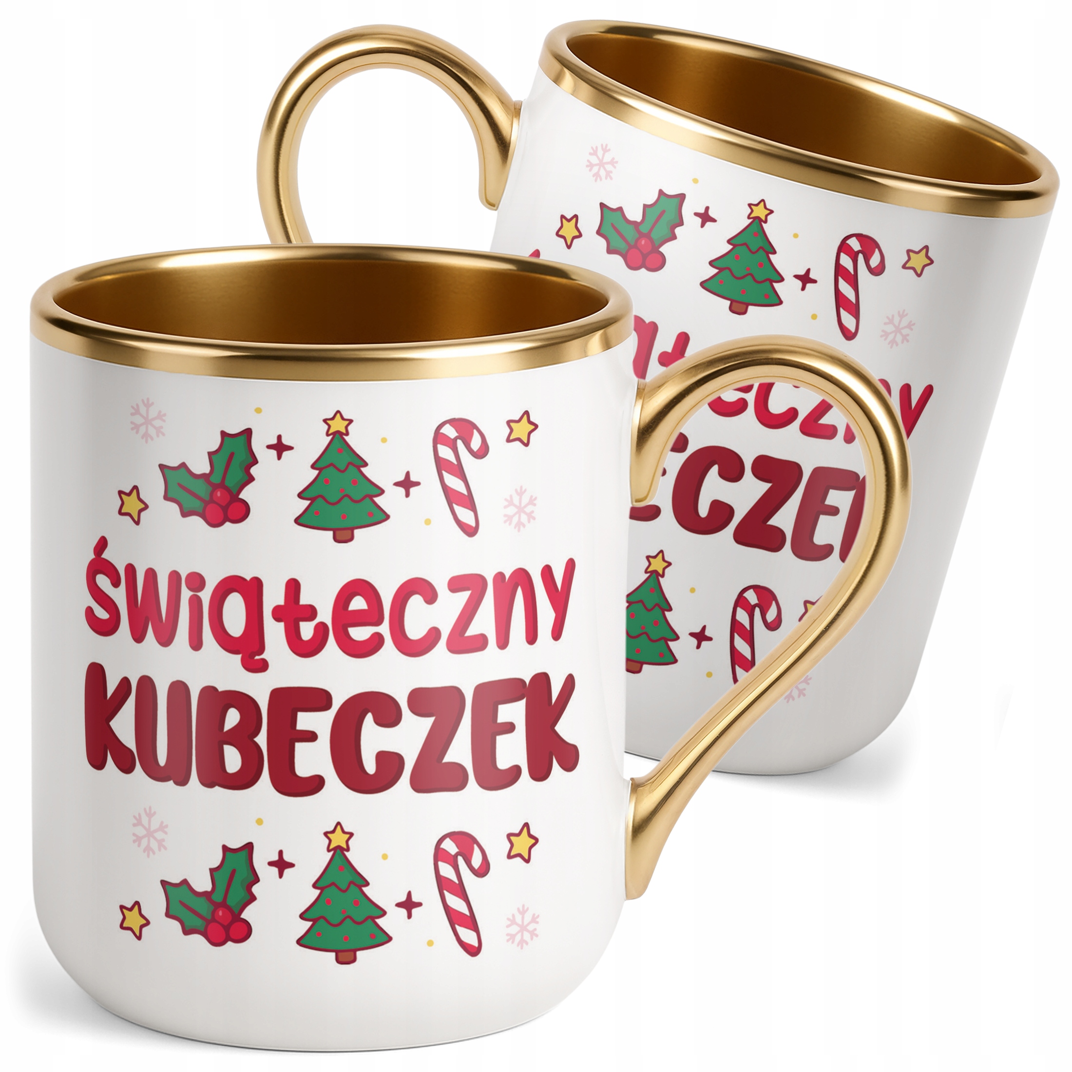 Kubek Premium Złoty Świąteczny Kubeczek Boże Narodzenie Upominek