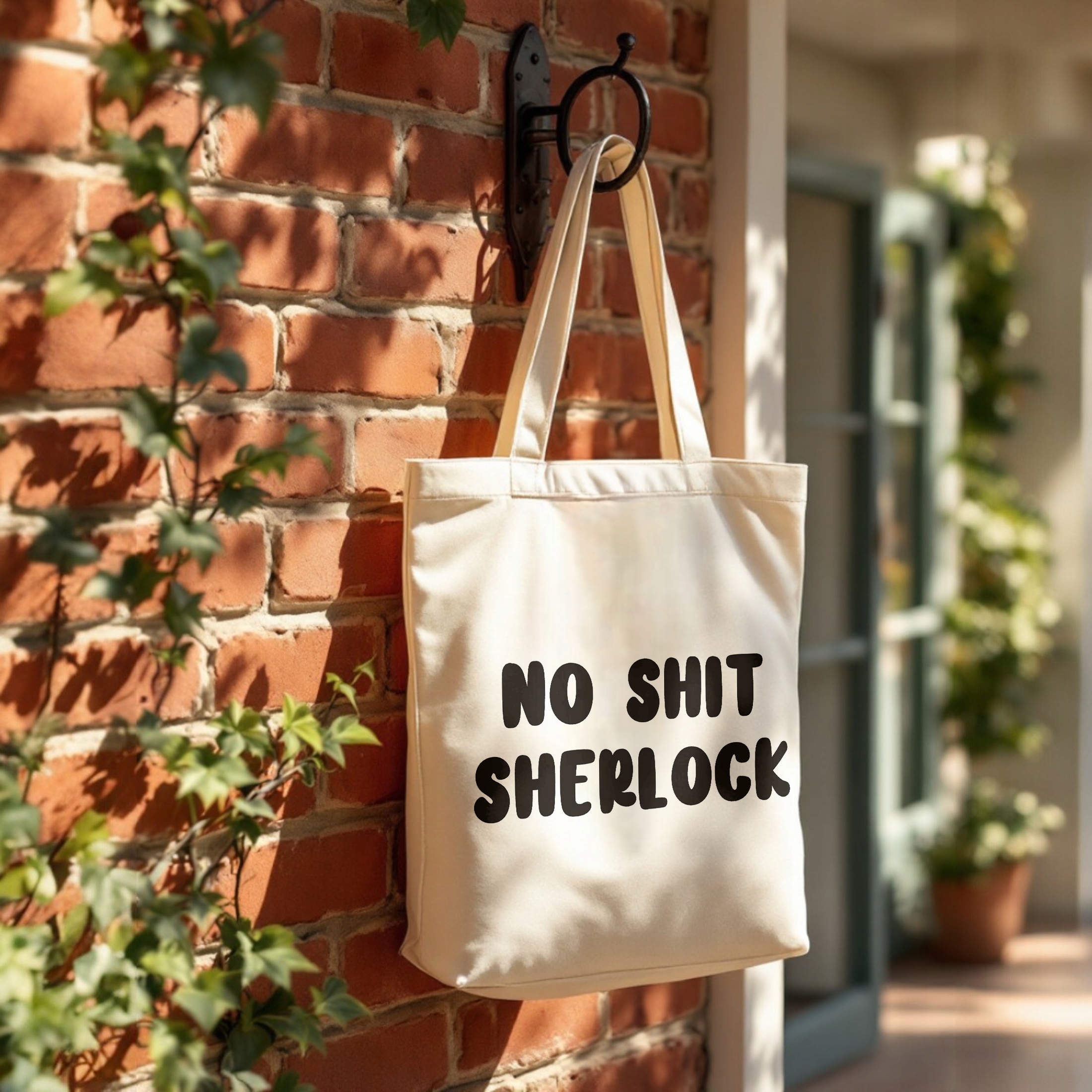 Torba bawełniana premium No Shit Sherlock Zabawny Prezent