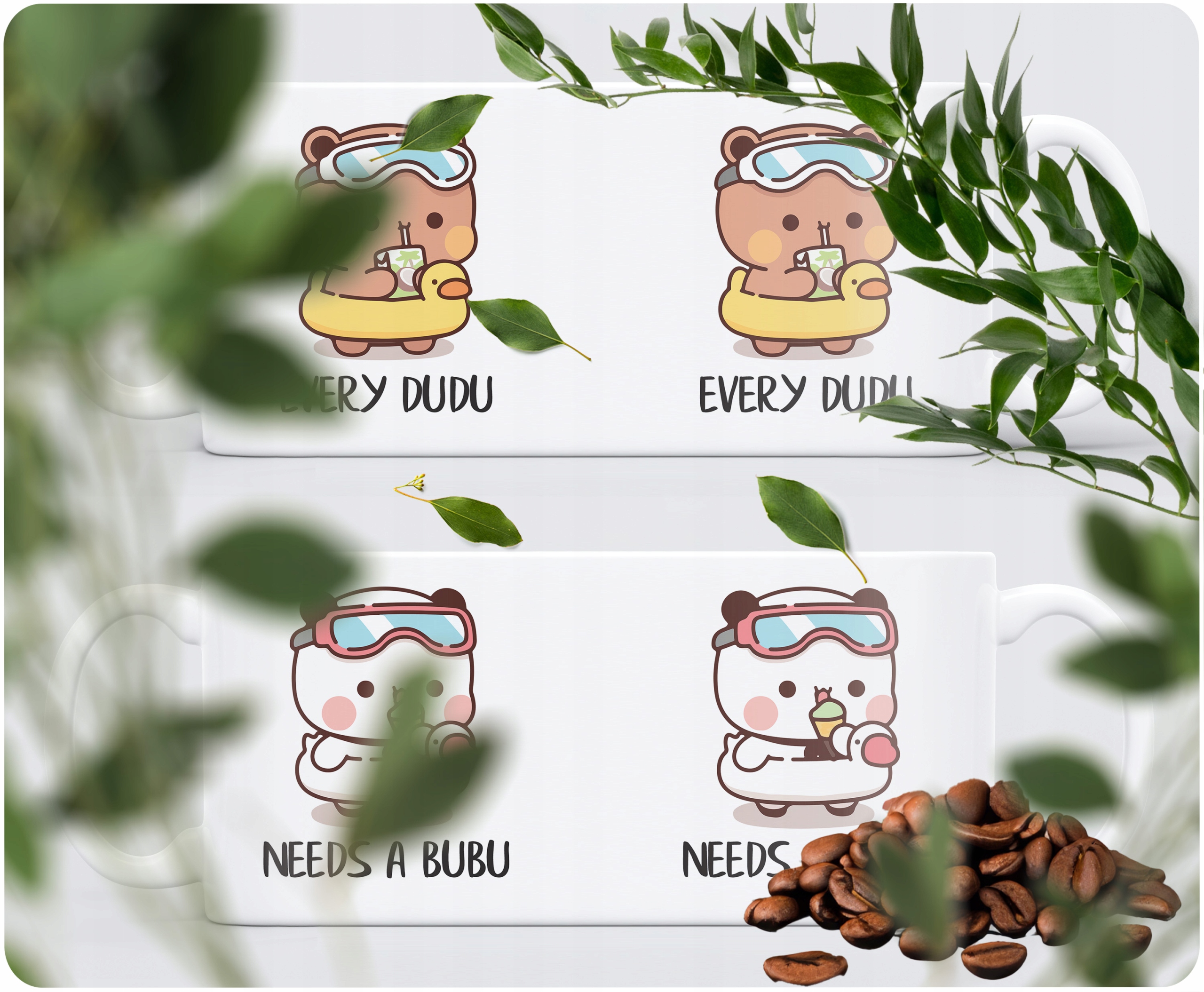 Zestaw kubków ceramicznych 330 ml Bubu i Dudu Dla Pary Prezent