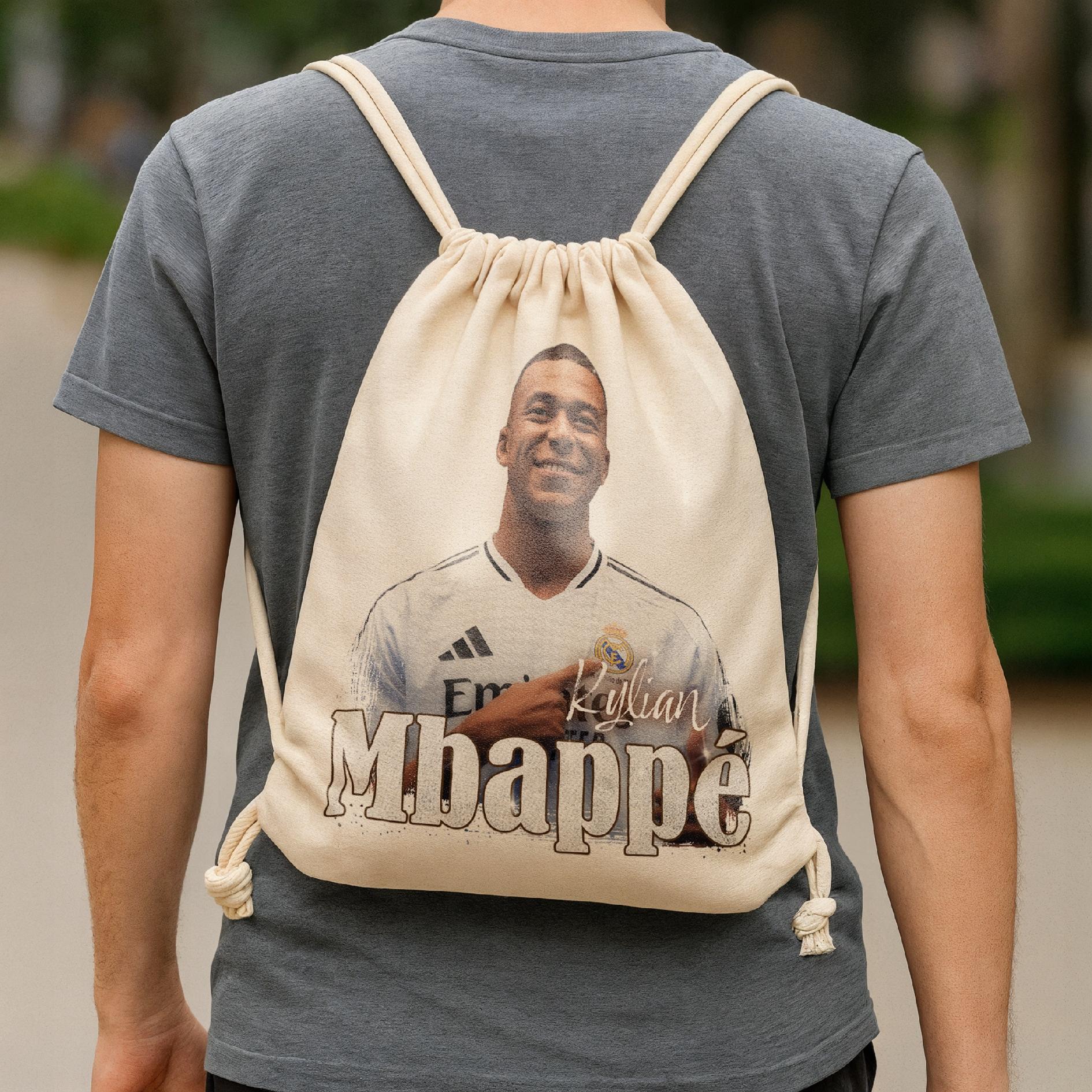 Plecak bawełniany Kylian Mbappe dla kibiców Real Madryt