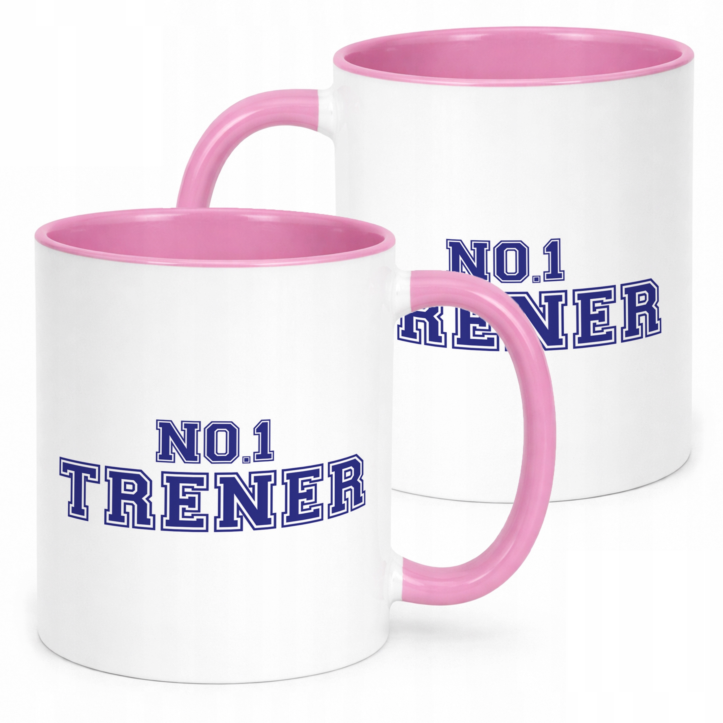 Kubek Różowy Trener No.1 Sport Prezent Najlepszy Trener