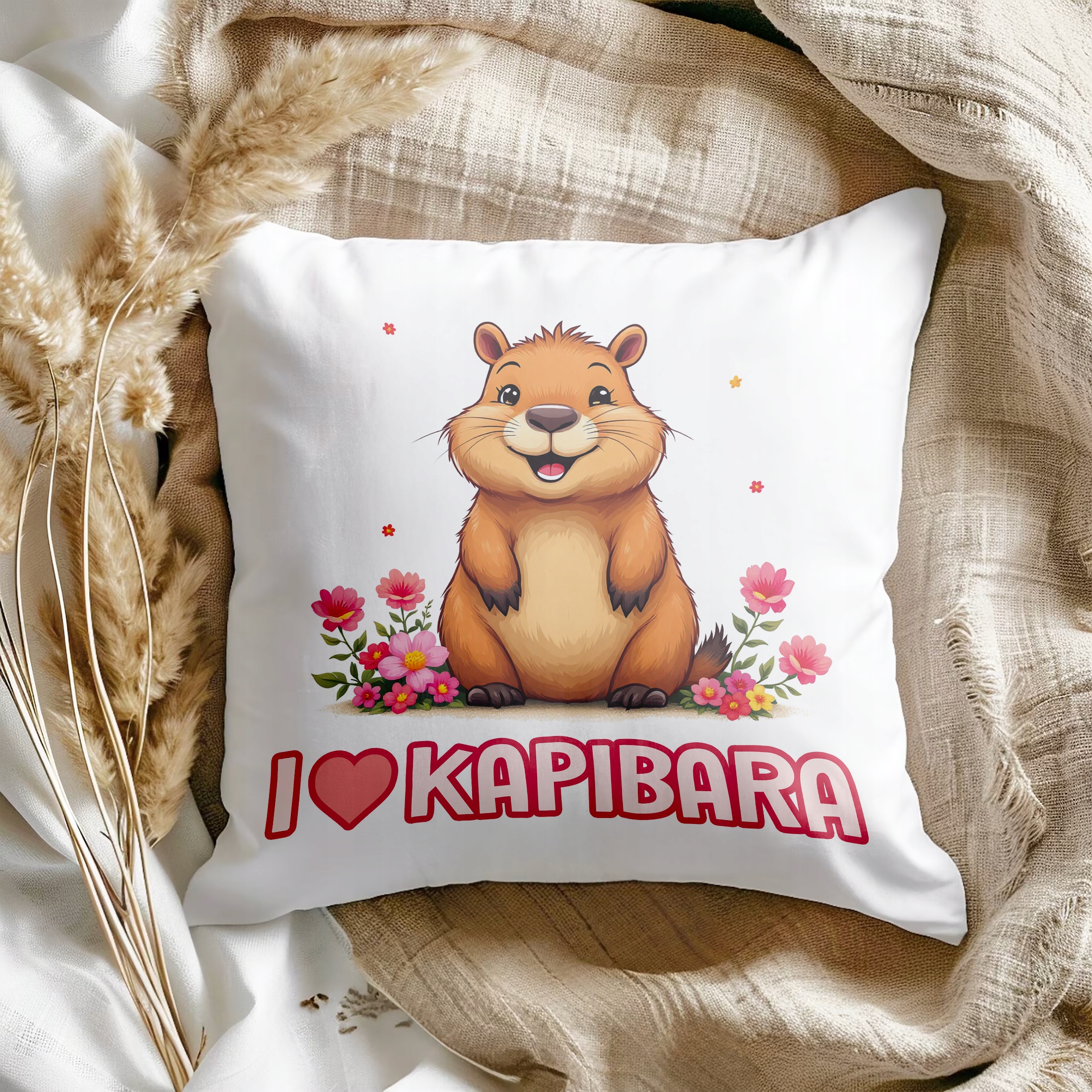 Poduszka 38x38cm Kapibara Capybara Zwierzak Dla Dzieci Prezent