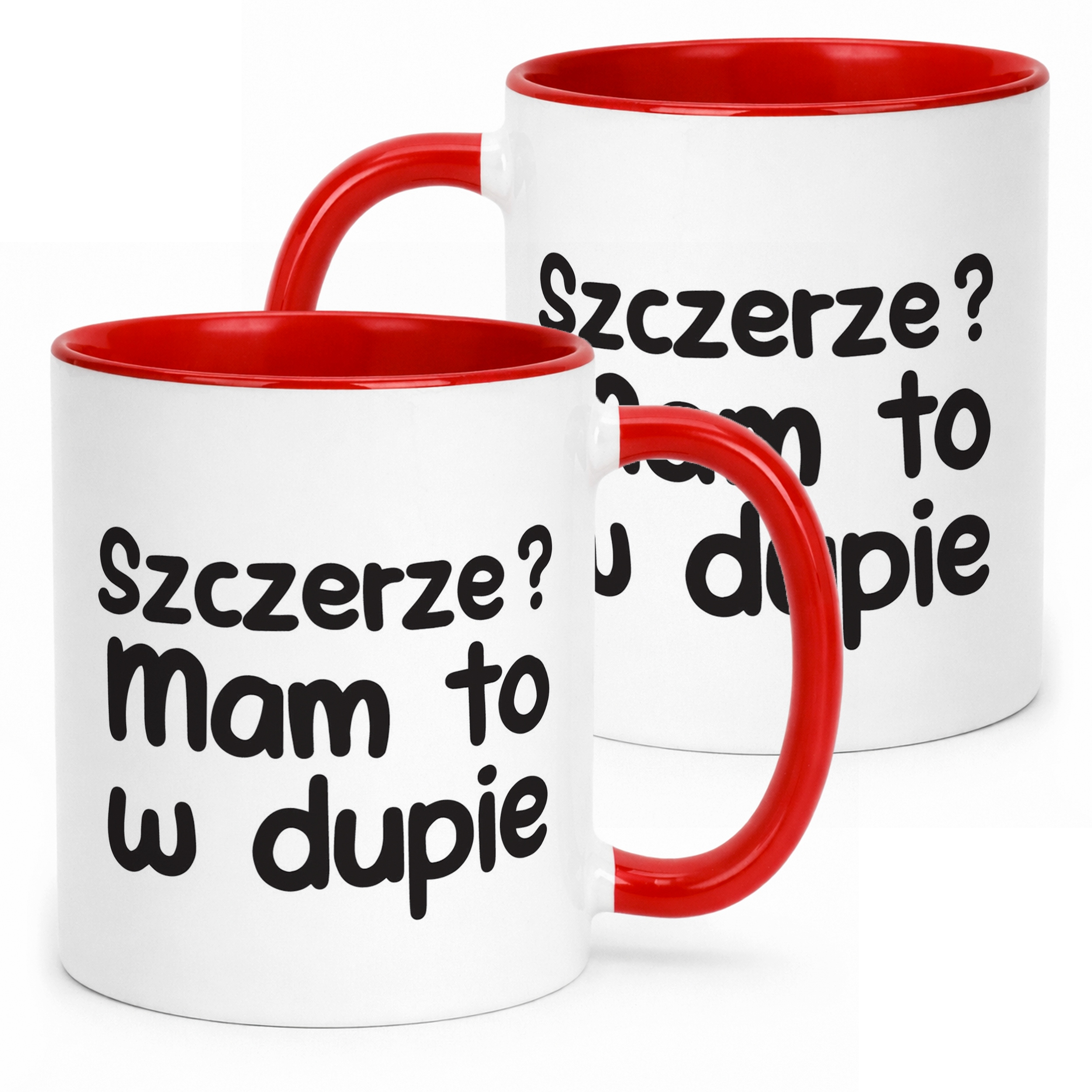 Kubek Czerwony Szczerze Mam To W D*pie Śmieszny Zabawny Prezent