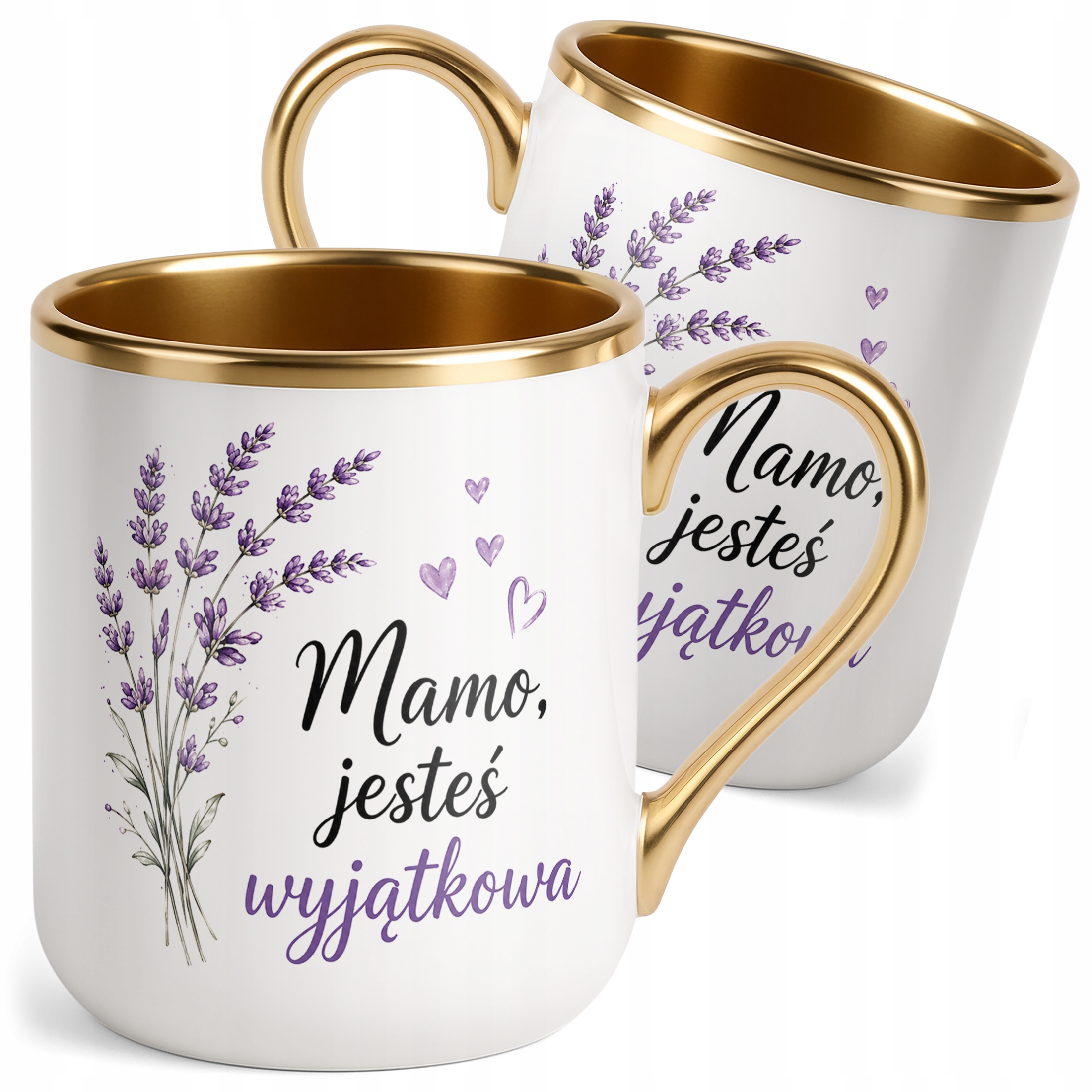 Prezent na Dzień Matki kubek premium złoty dla mamy elegancki upominek