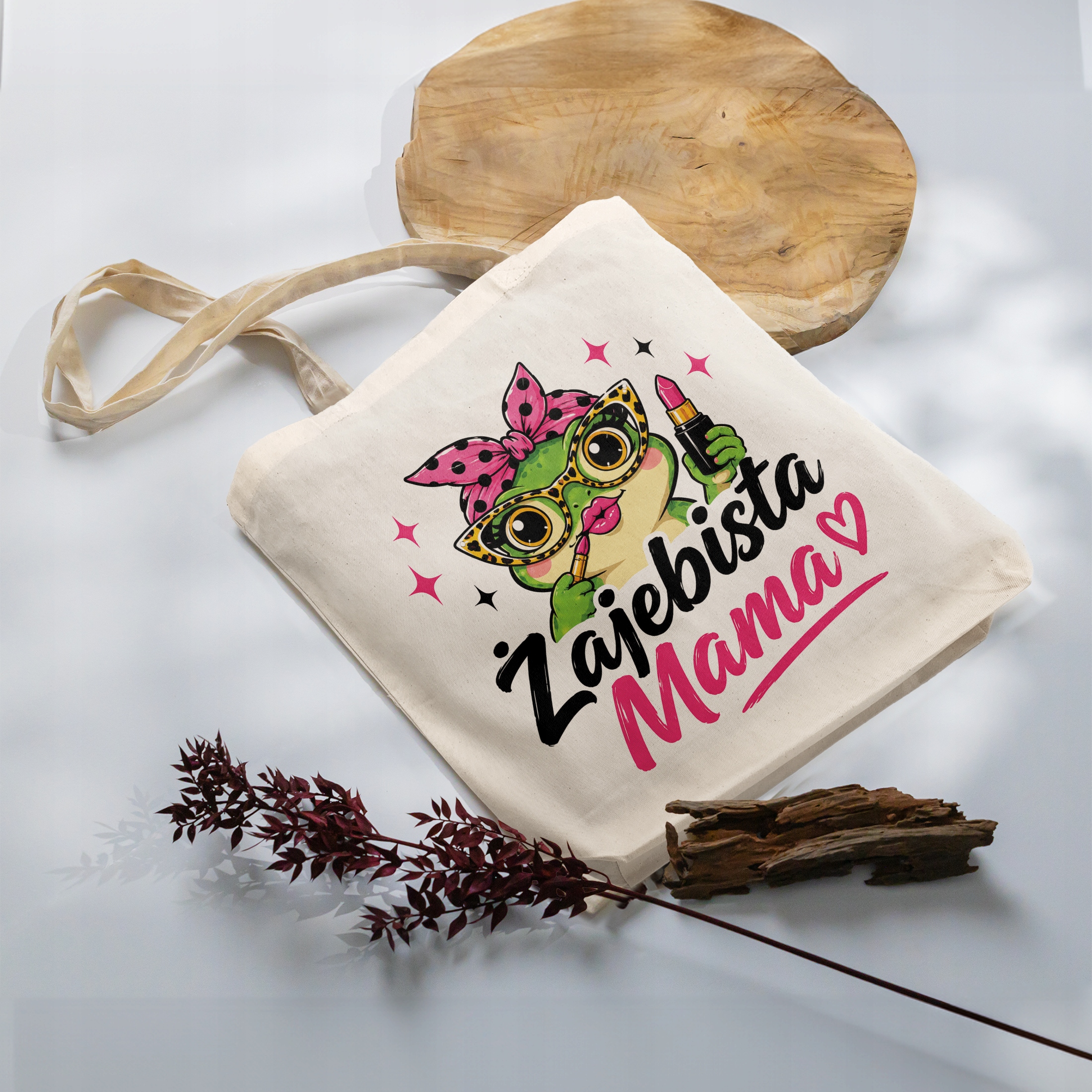 Prezent na Dzień Matki torba bawełniana premium dla mamy piękny upominek
