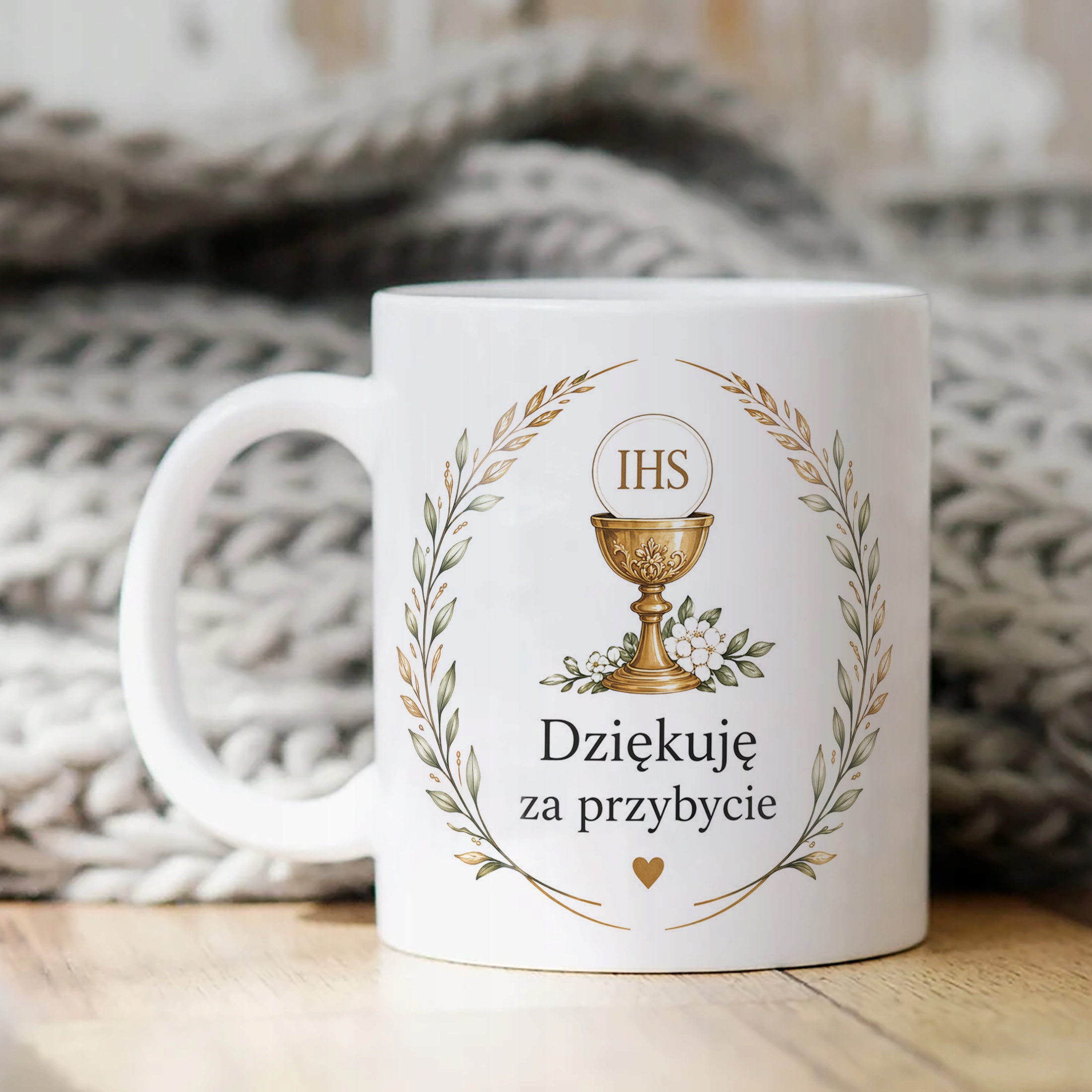 Kubek Komunia Święta podziękowanie dla gości pamiątka komunijna