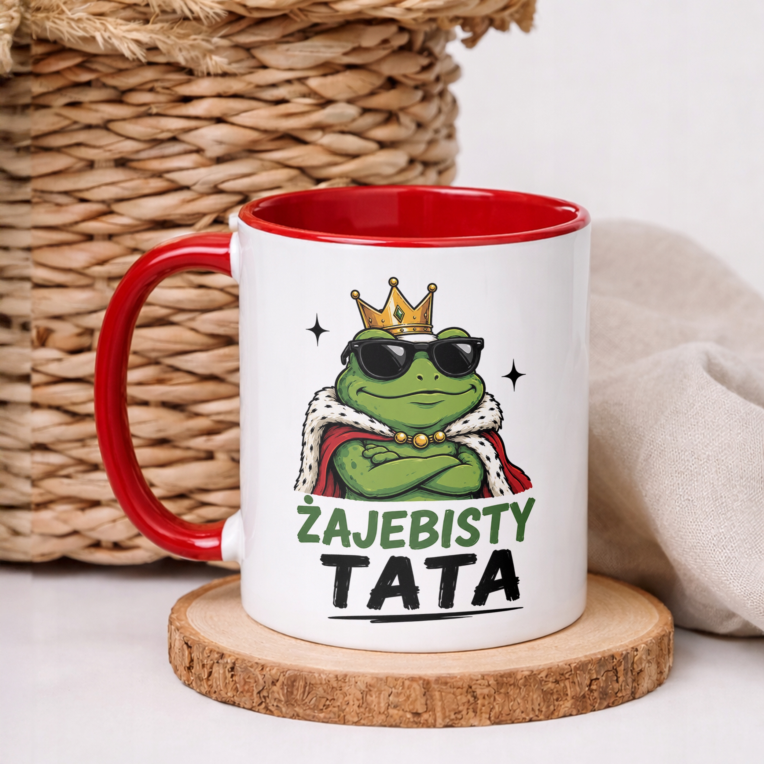 Kubek Czerwony upominek na Dzień Ojca prezent dla taty