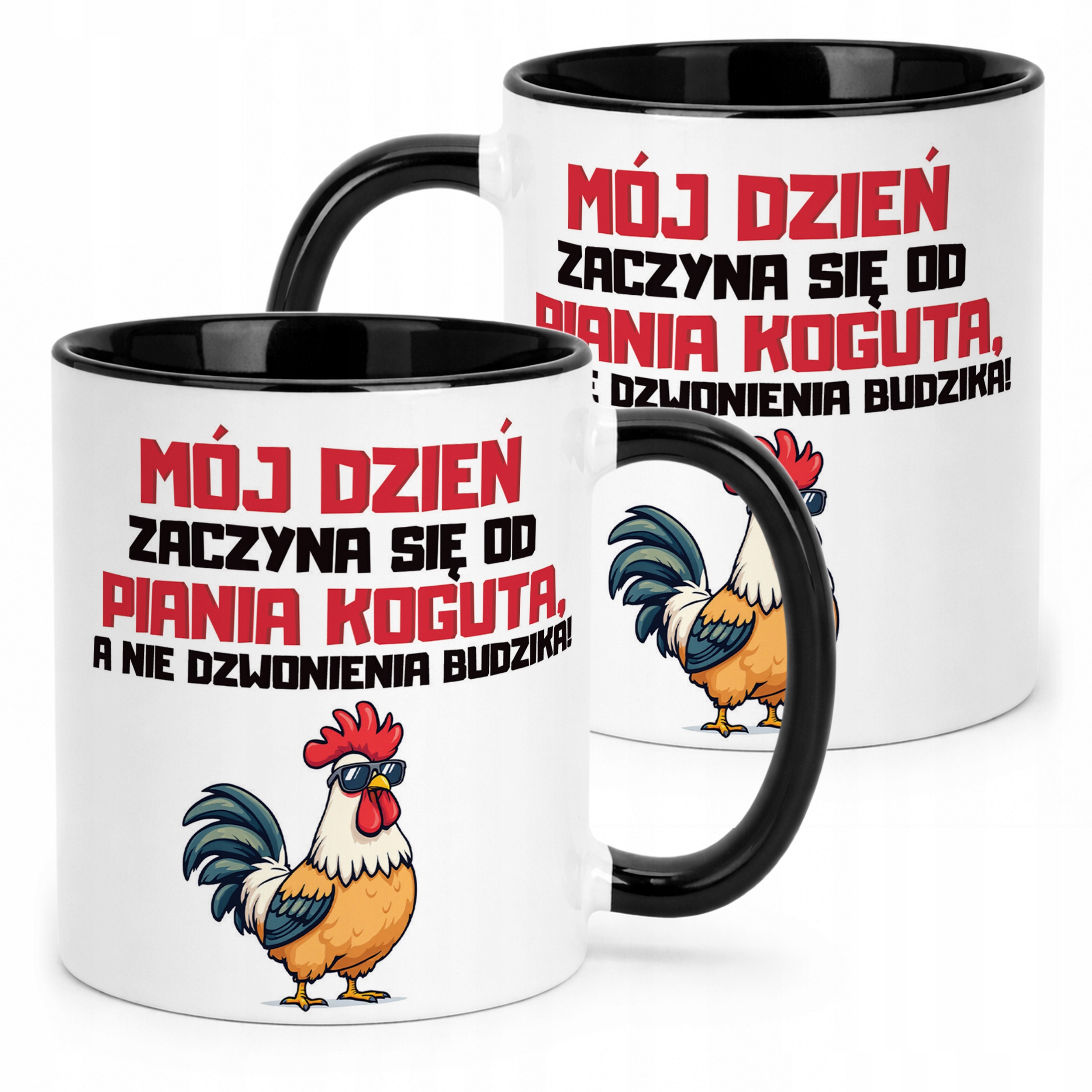 Kubek Czarny Rolnik Dla Rolnika Kogut Zabawny Prezent Upominek