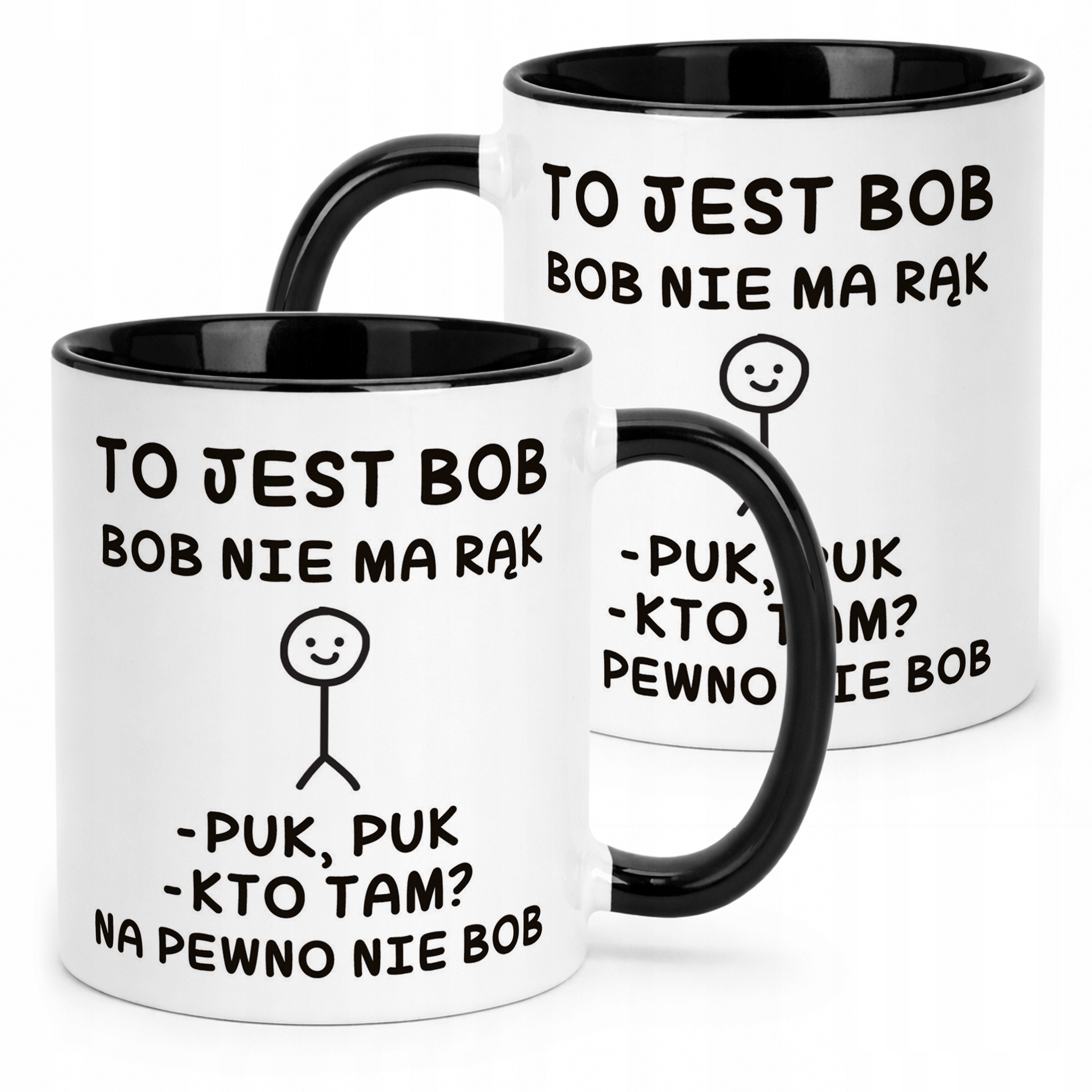 Kubek Czarny To Jest Bob Nie Ma Rąk Śmieszny Zabawny Prezent