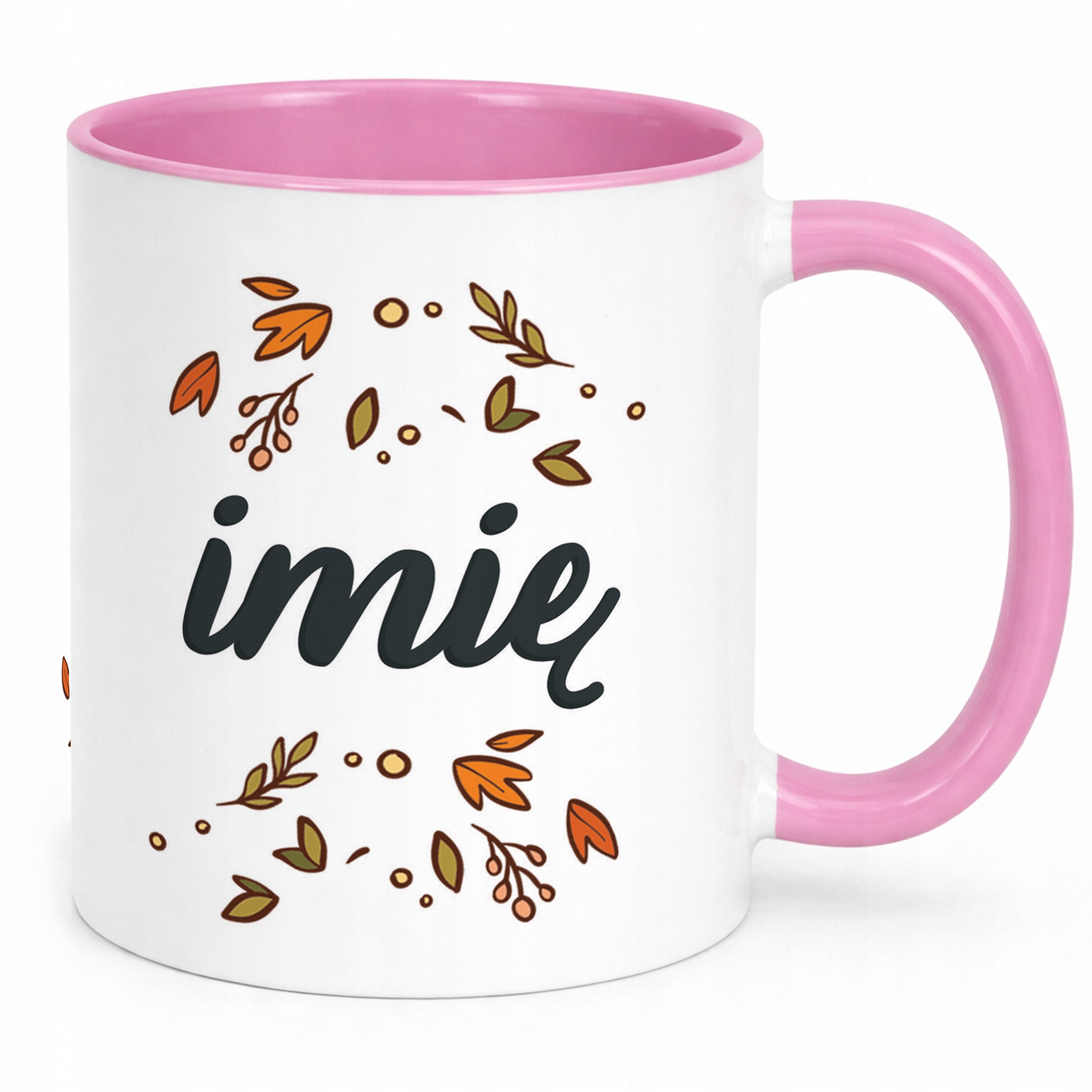 Kubek Różowy Personalizowany Jesienny Jesieniara Prezent Upominek