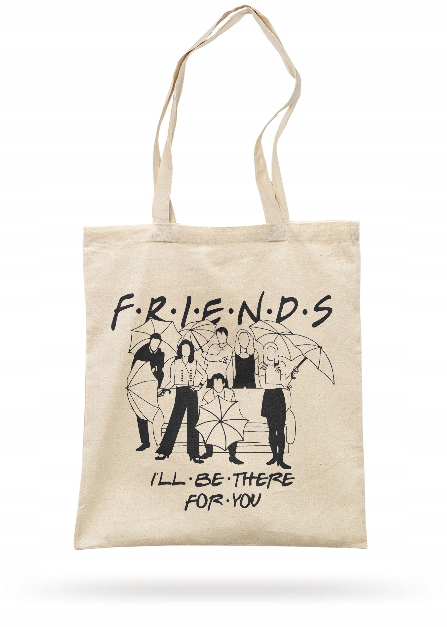 Torba bawełniana z dnem na zakupy 42x38x10 Friends Przyjaciele Dla Fanów