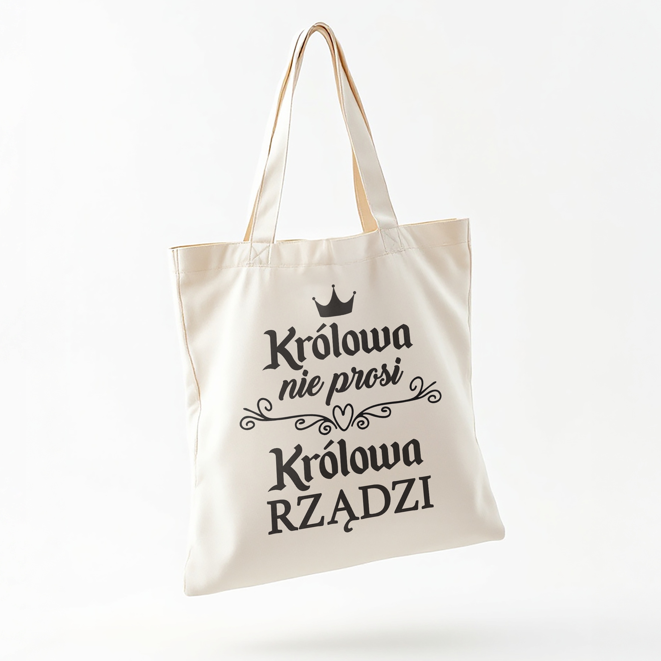 Torba bawełniana na zakupy prezent na Dzień Kobiet Królowa Rządzi