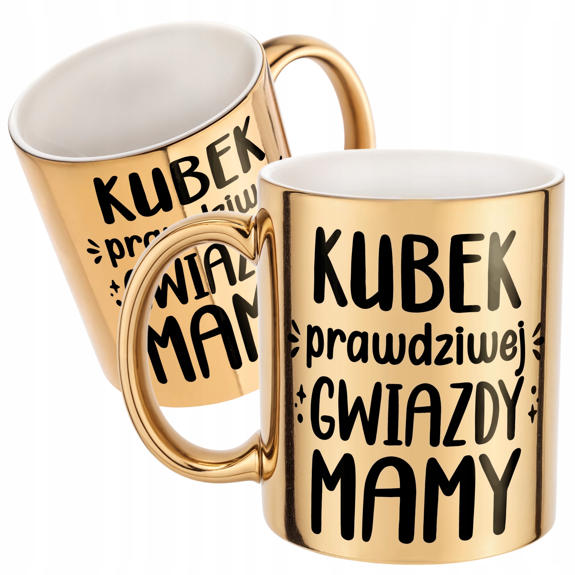 Złoty Kubek ceramiczny Dzień Matki Dla Mamy Kubek Prawdziwej Gwiazdy