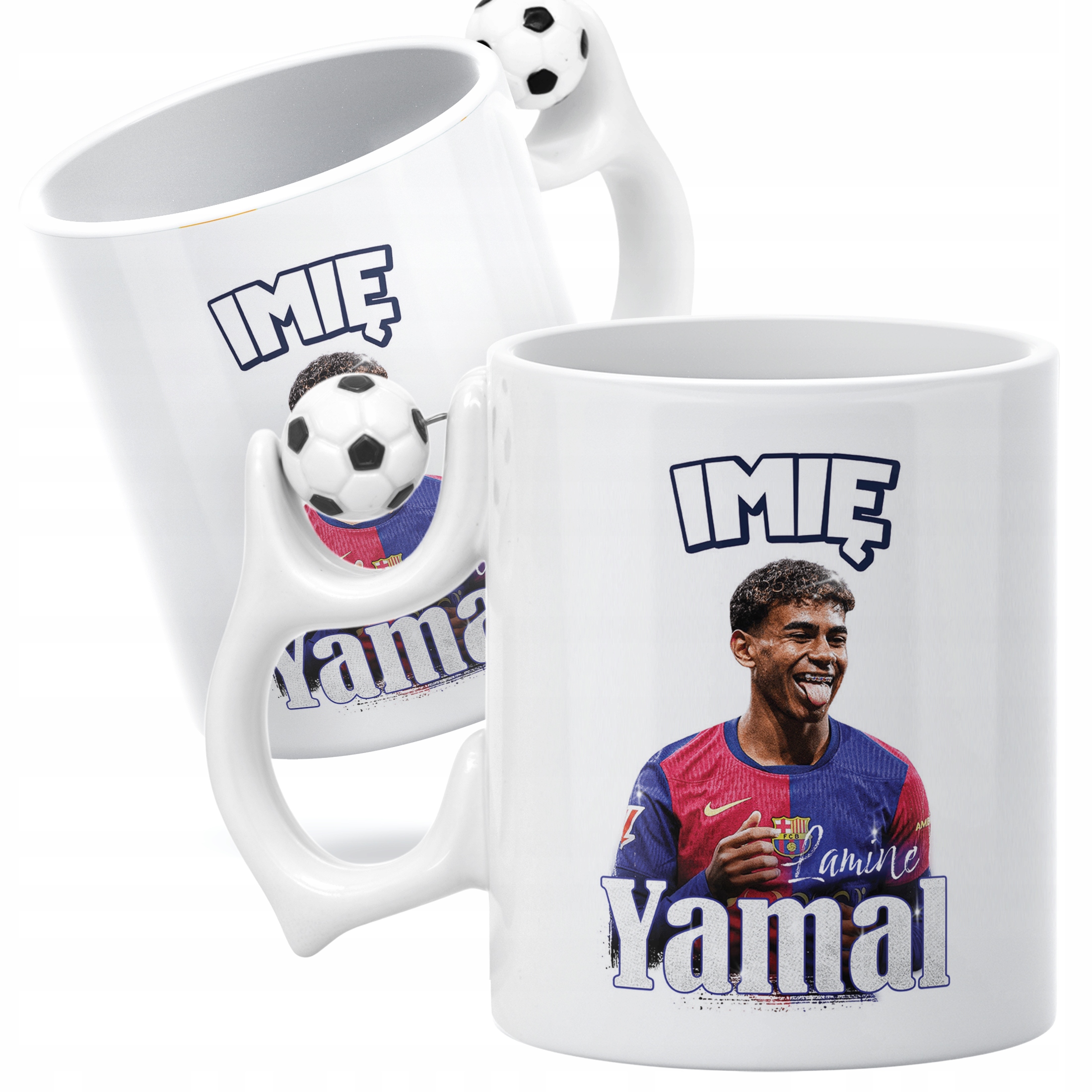 Zestaw personalizowany Kubek Piłkarski + Poduszka Yamal FC Barcelona