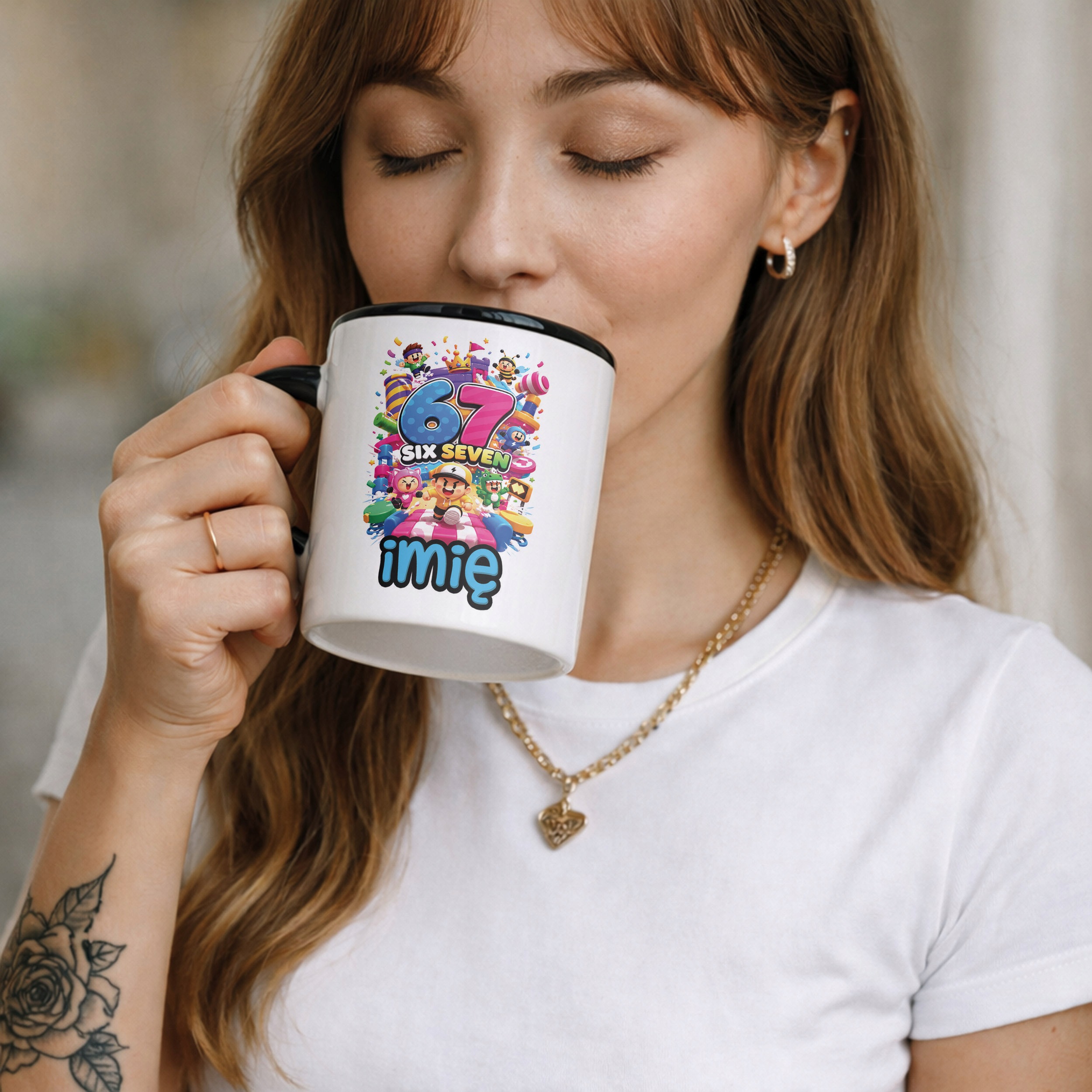 Zestaw Personalizowany Plecak Worek Kubek Czarny Piłka nożna Prezent