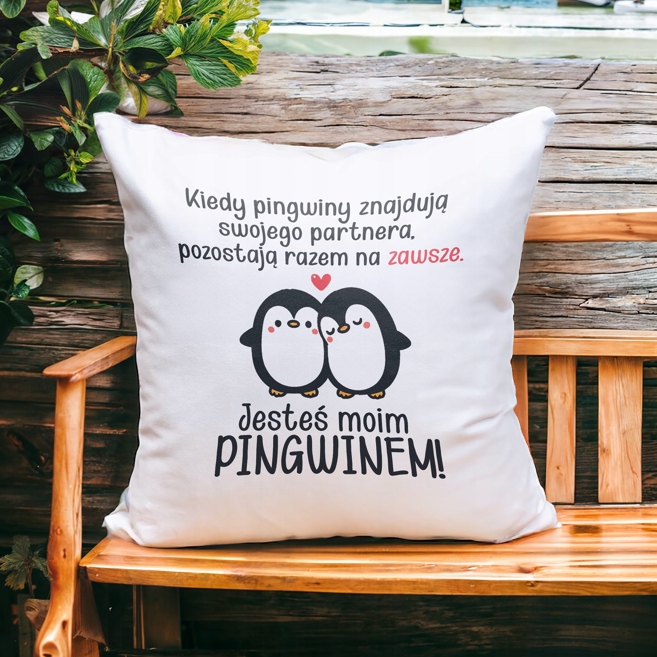 Poduszka na walentynki Jesteś moim Pingwinem Prezent Upominek