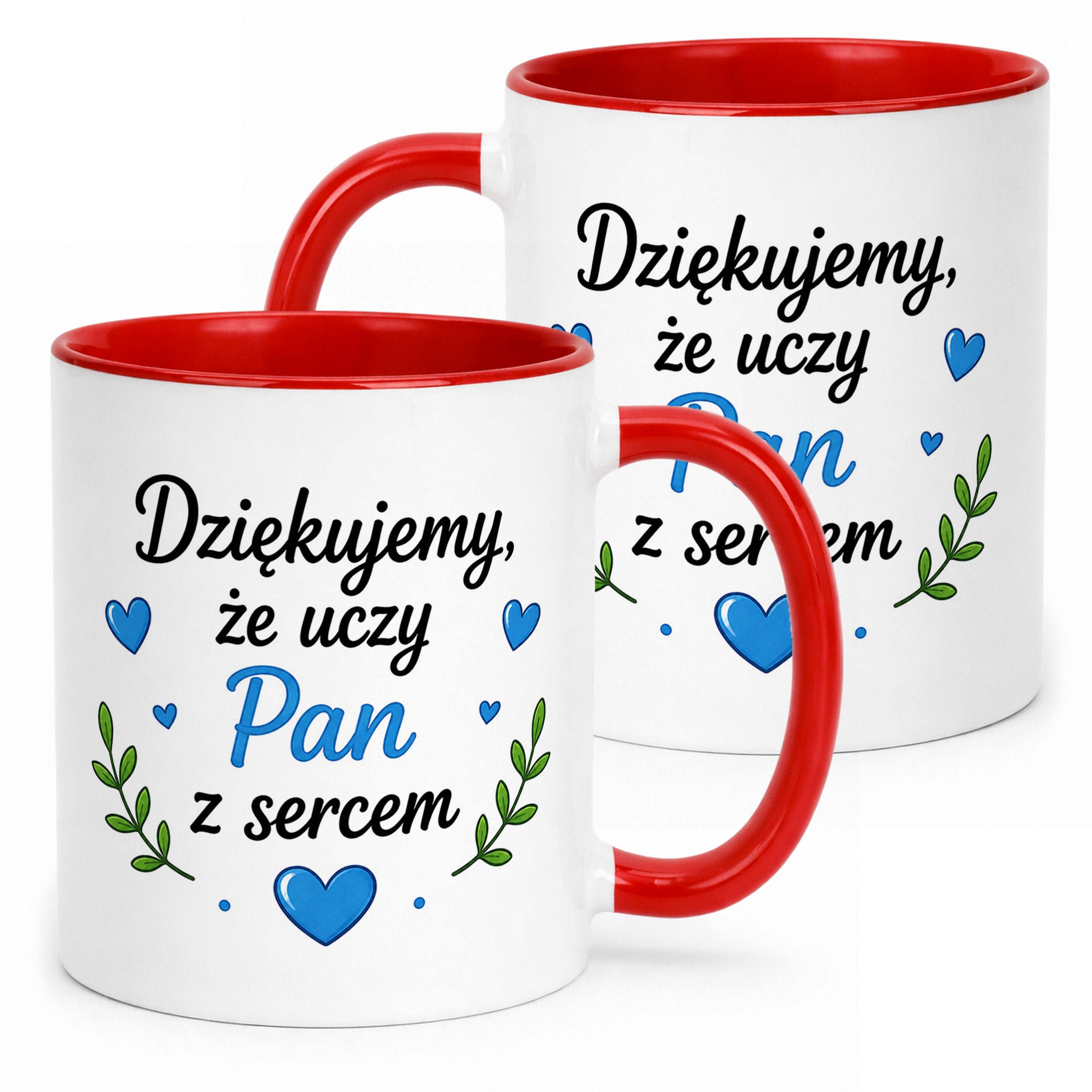 Kubek Czerwony Dzień Nauczyciela Dla Nauczyciela Prezent Upominek