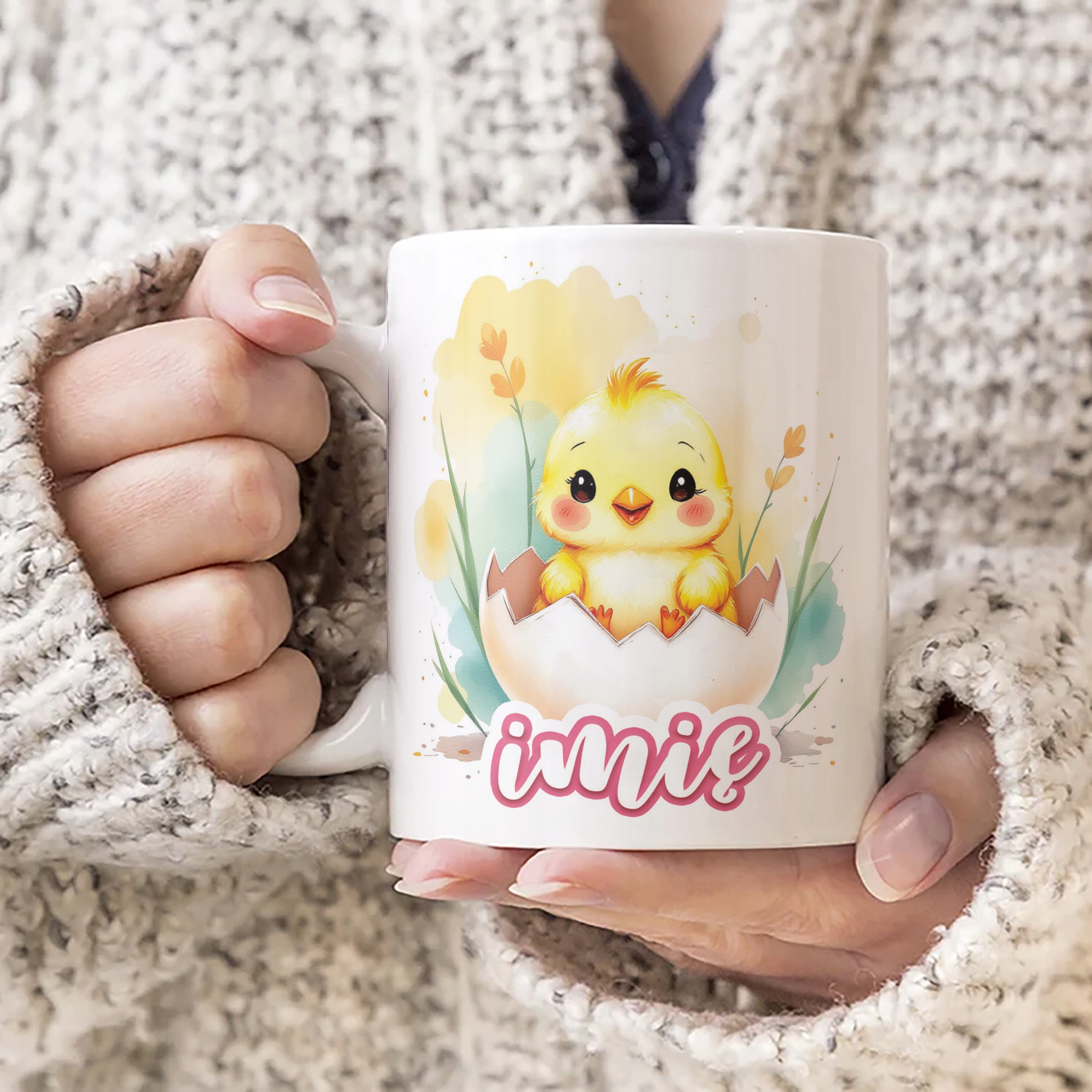 Kubek ceramiczny Wielkanocny Personalizowany Z okazji Świąt Wielkanocnych