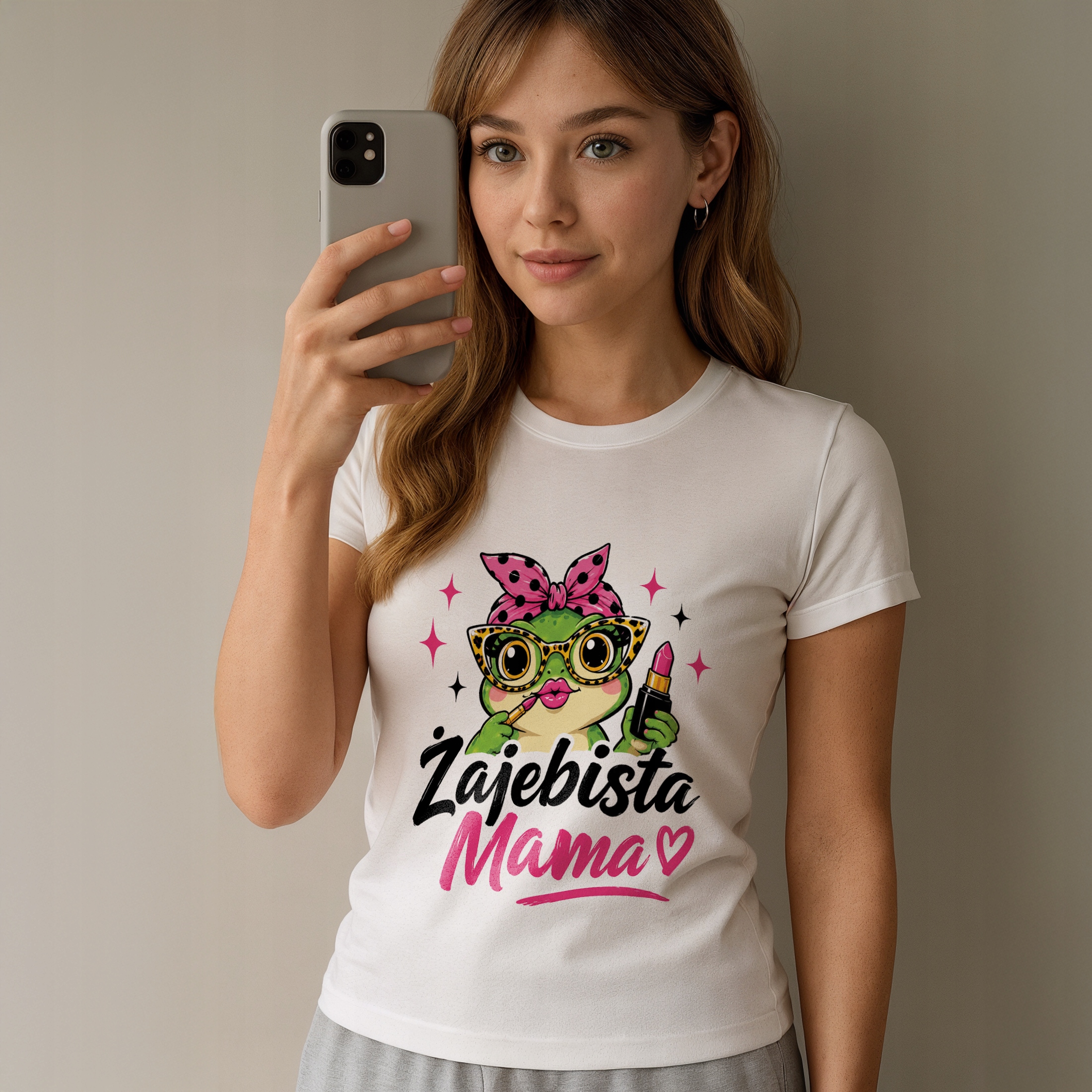 Koszulka biała damska Dzień Matki Dla Mamy Prezent Upominek r. S