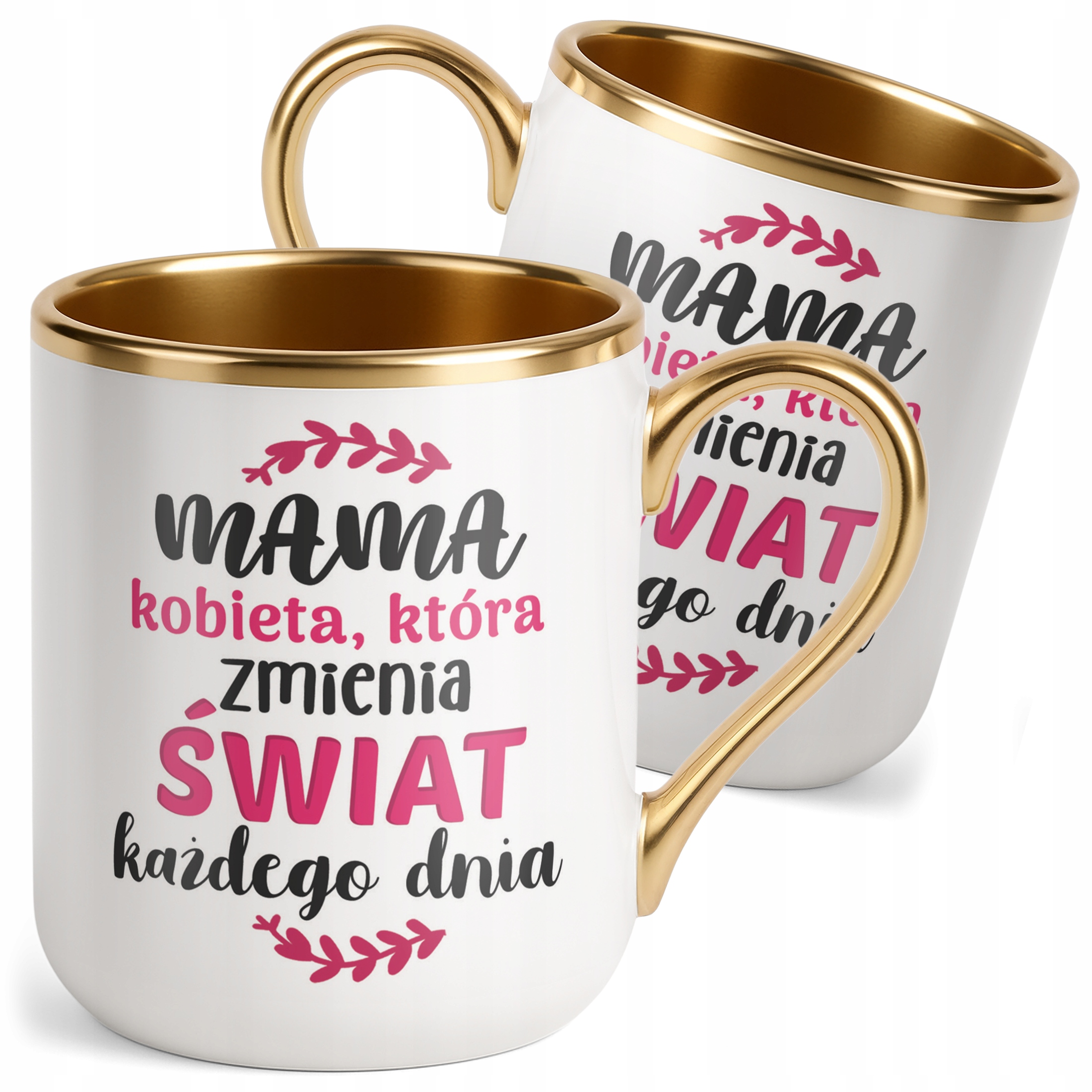 Kubek Premium Złoty Dzień Matki Dla Mamy Prezent Kobieta Która Zmienia