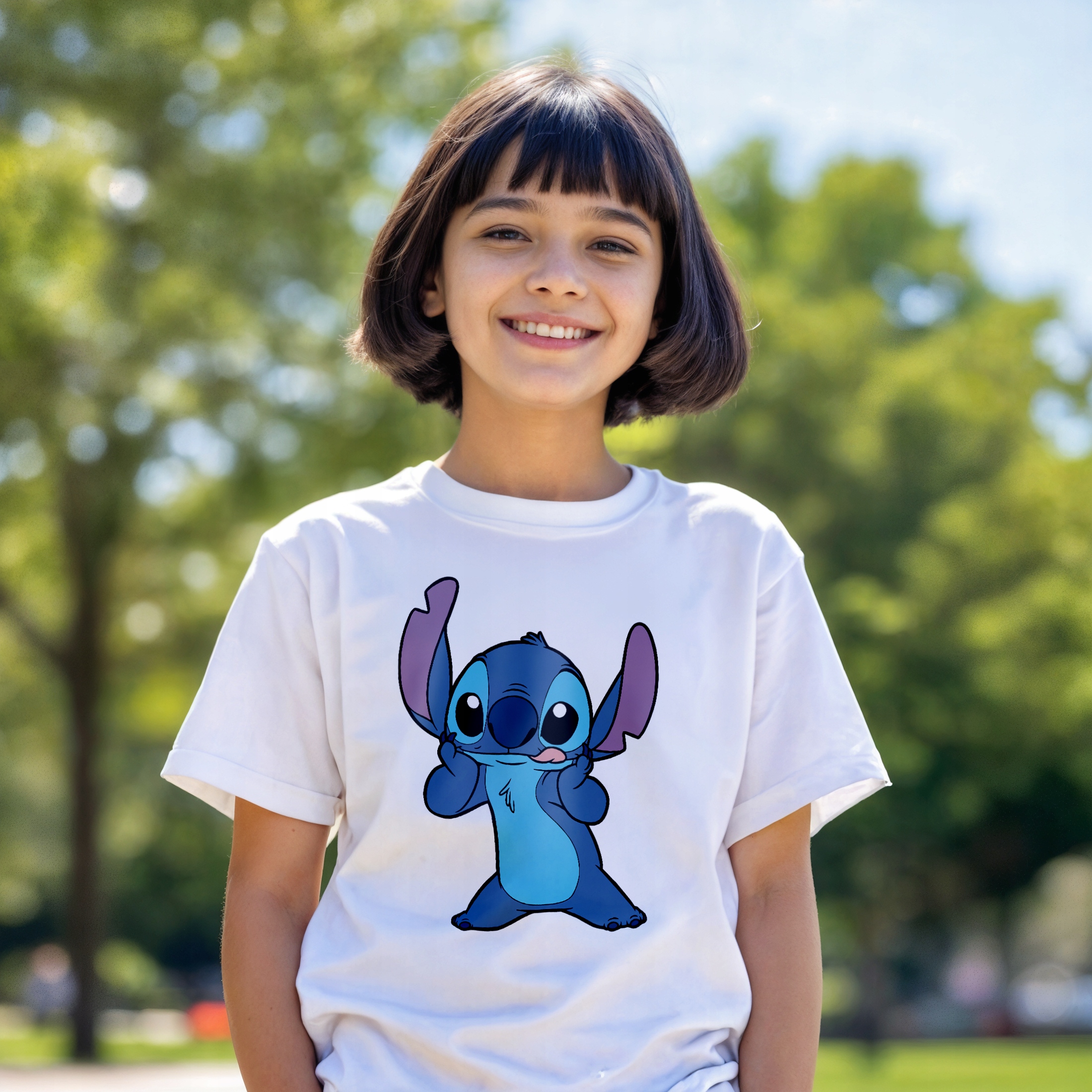 Koszulka biała dziecięca Stitch Lilo i Stich Dla Fanów