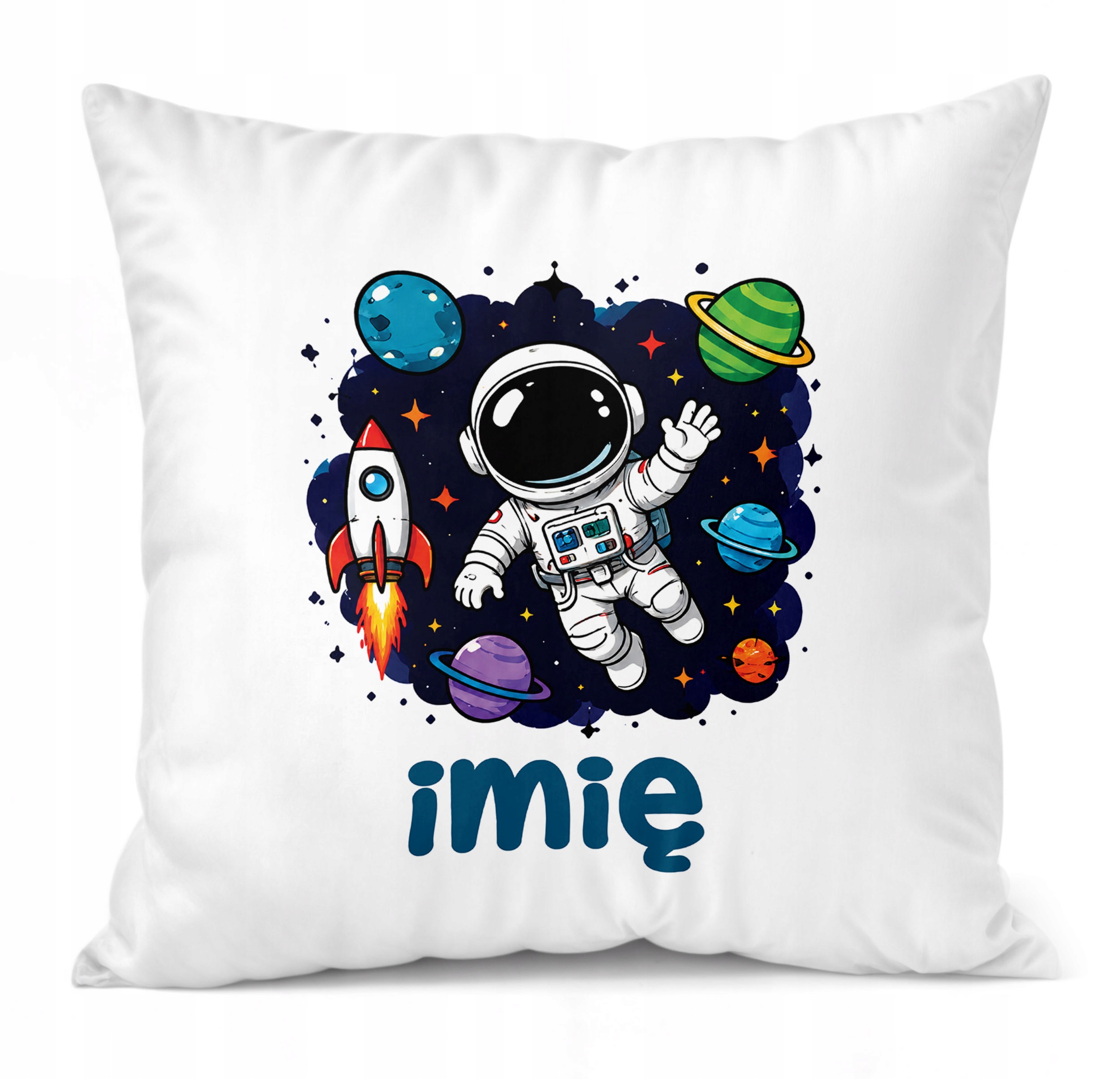 Zestaw Personalizowany Kubek Czerwony Poduszka Astronauta Prezent