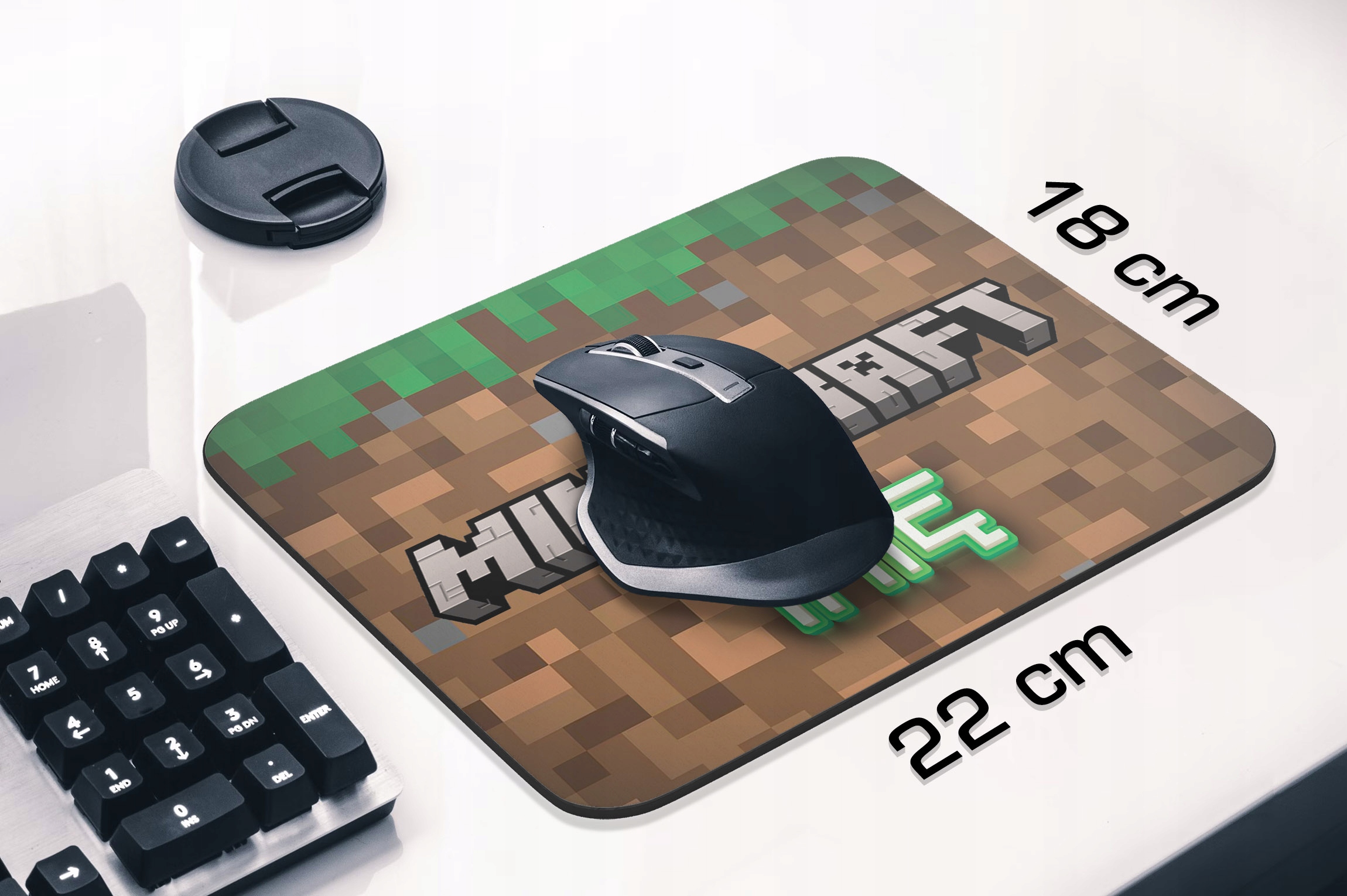 Zestaw Z Imieniem kubek + podkładka pod mysz 22×18 cm MINECRAFT Dla Gracza