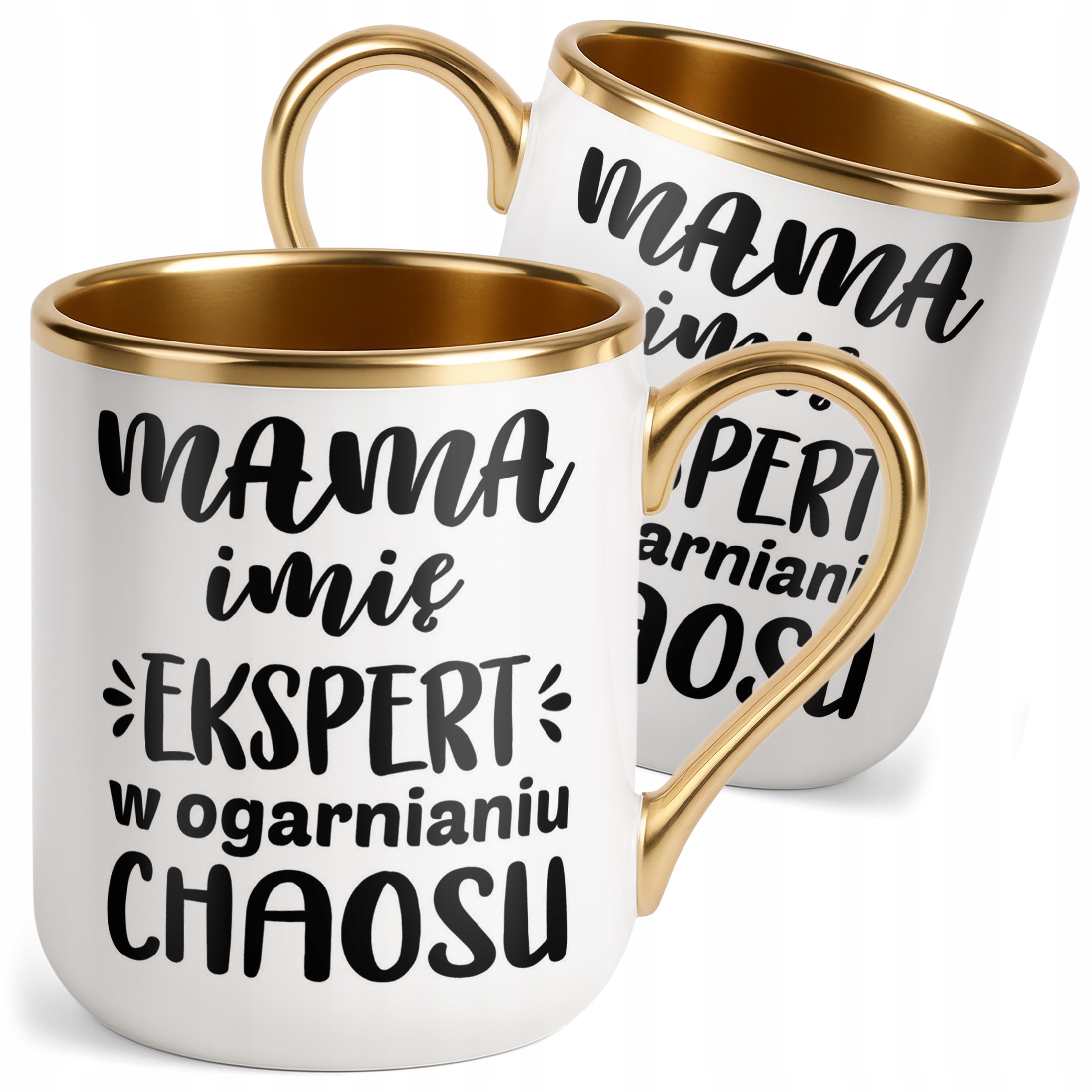 Kubek Premium Złoty Personalizowany Dzień Matki Dla Mamy Prezent Upominek