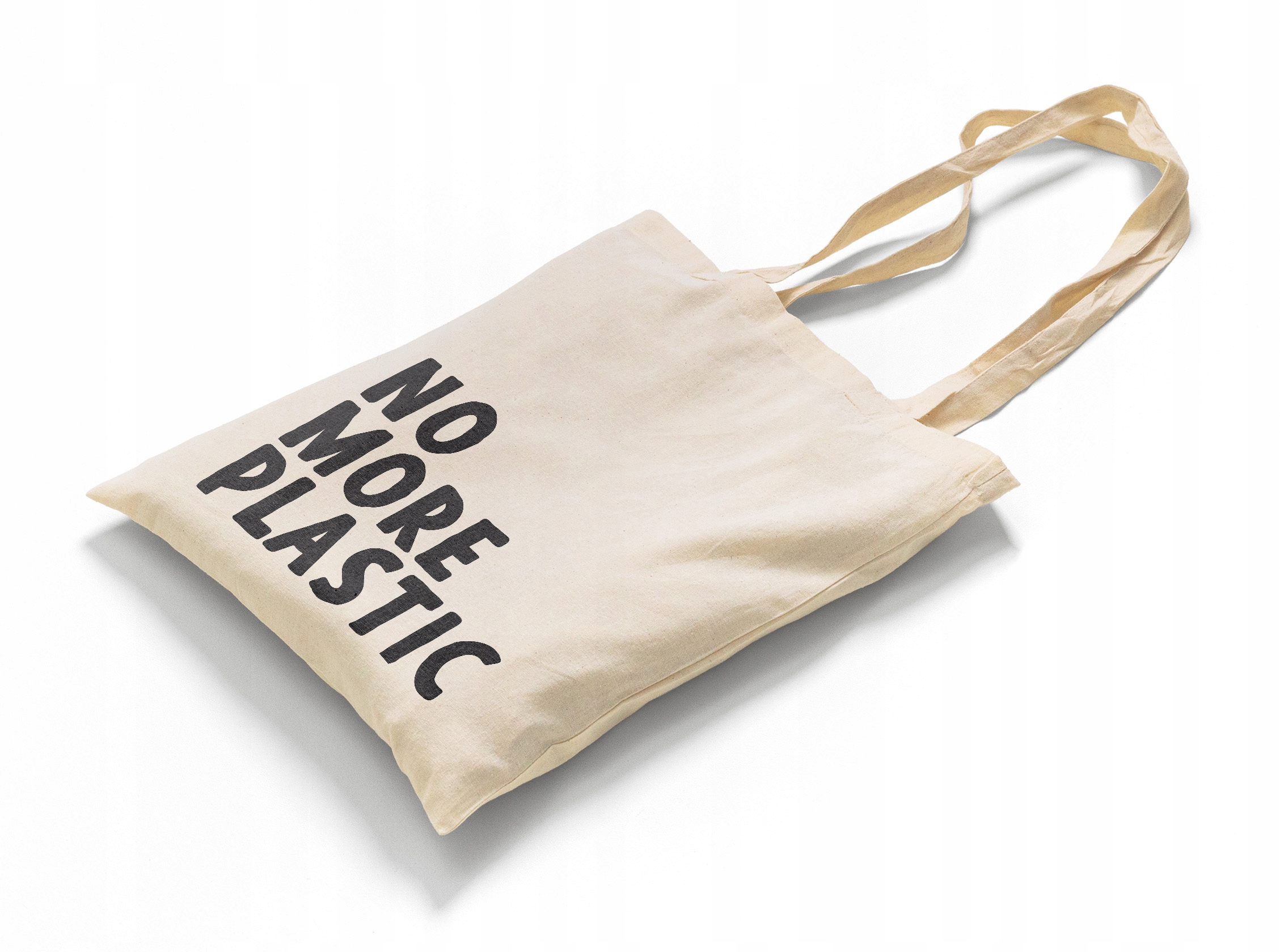 Torba bawełniana materiałowa na zakupy EKO Ekologia NO MORE PLASTIC