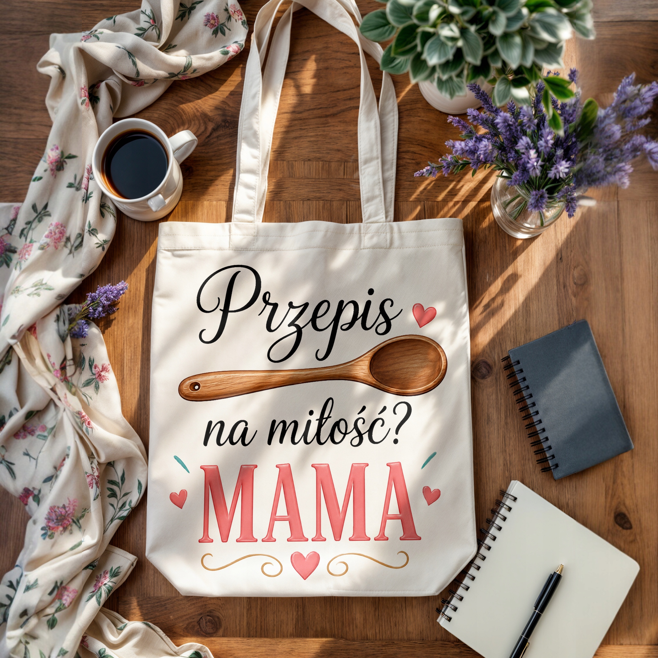 Torba bawełniana premium dla mamy prezent na Dzień Matki pomysł na prezent