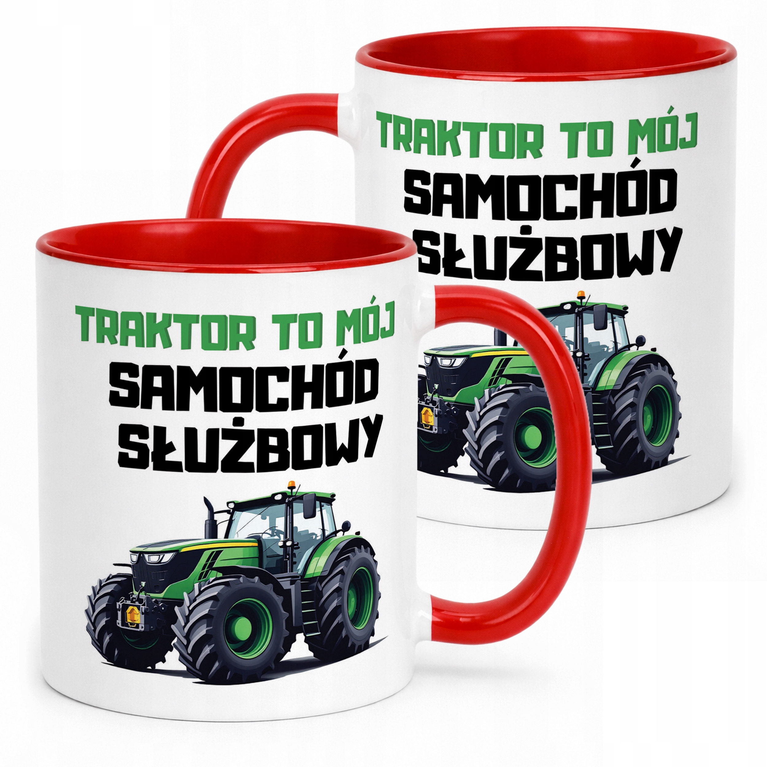Kubek Czerwony Rolnik Dla Rolnika Traktor Zabawny Prezent Upominek