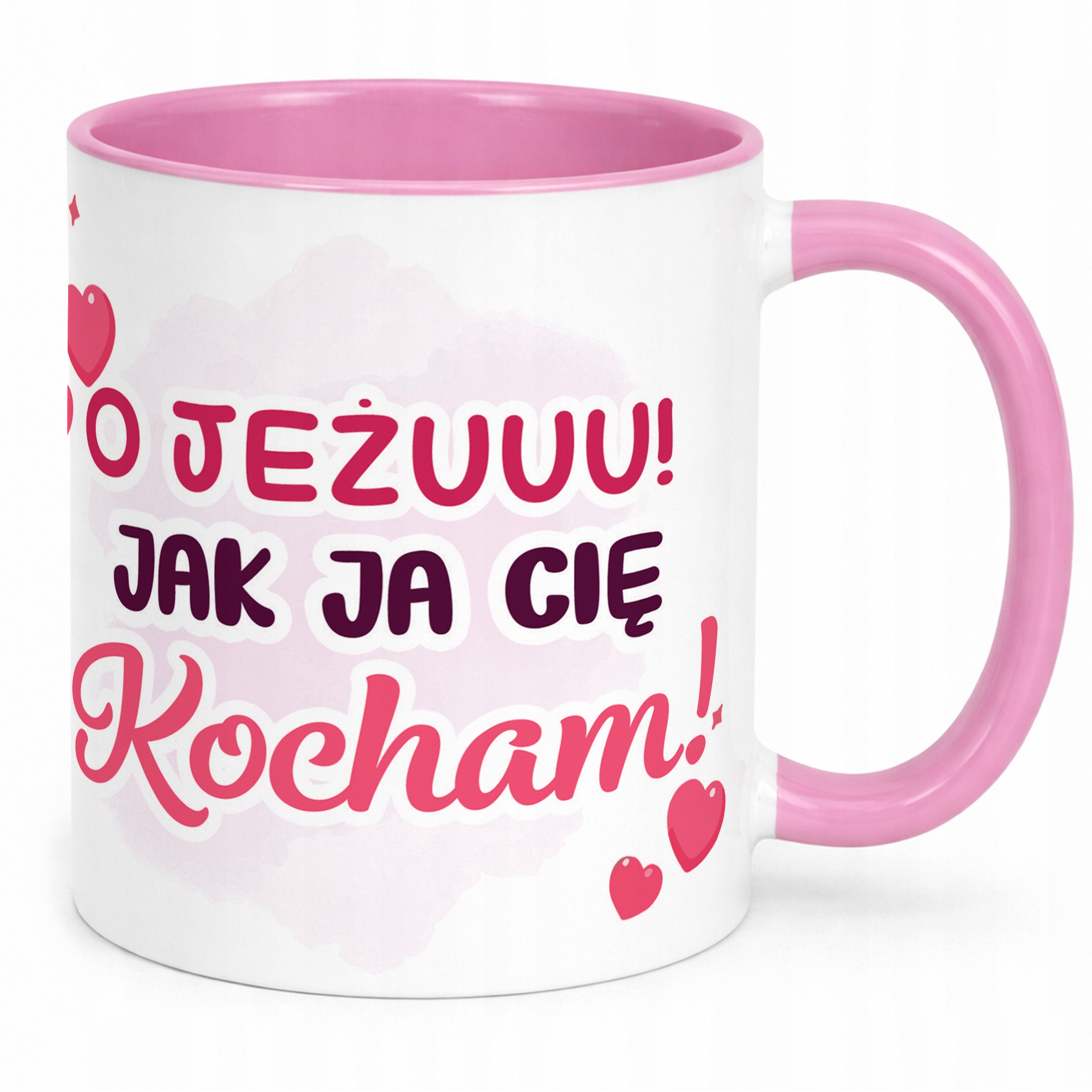 Kubek Różowy Walentynki Miłość Prezent Upominek Dla Drugiej Połowy
