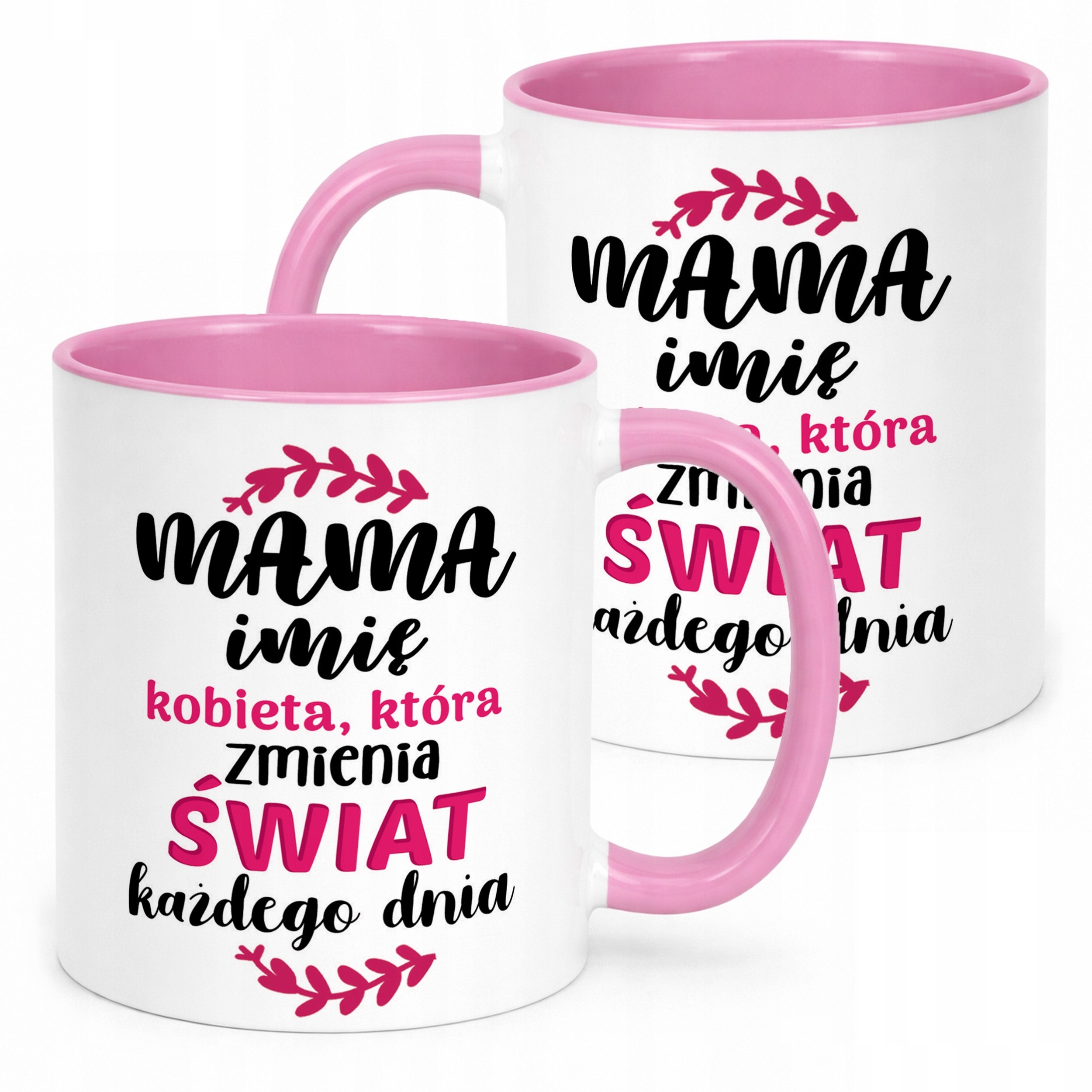 Kubek Różowy Personalizowany Dzień Matki Dla Mamy Prezent Upominek