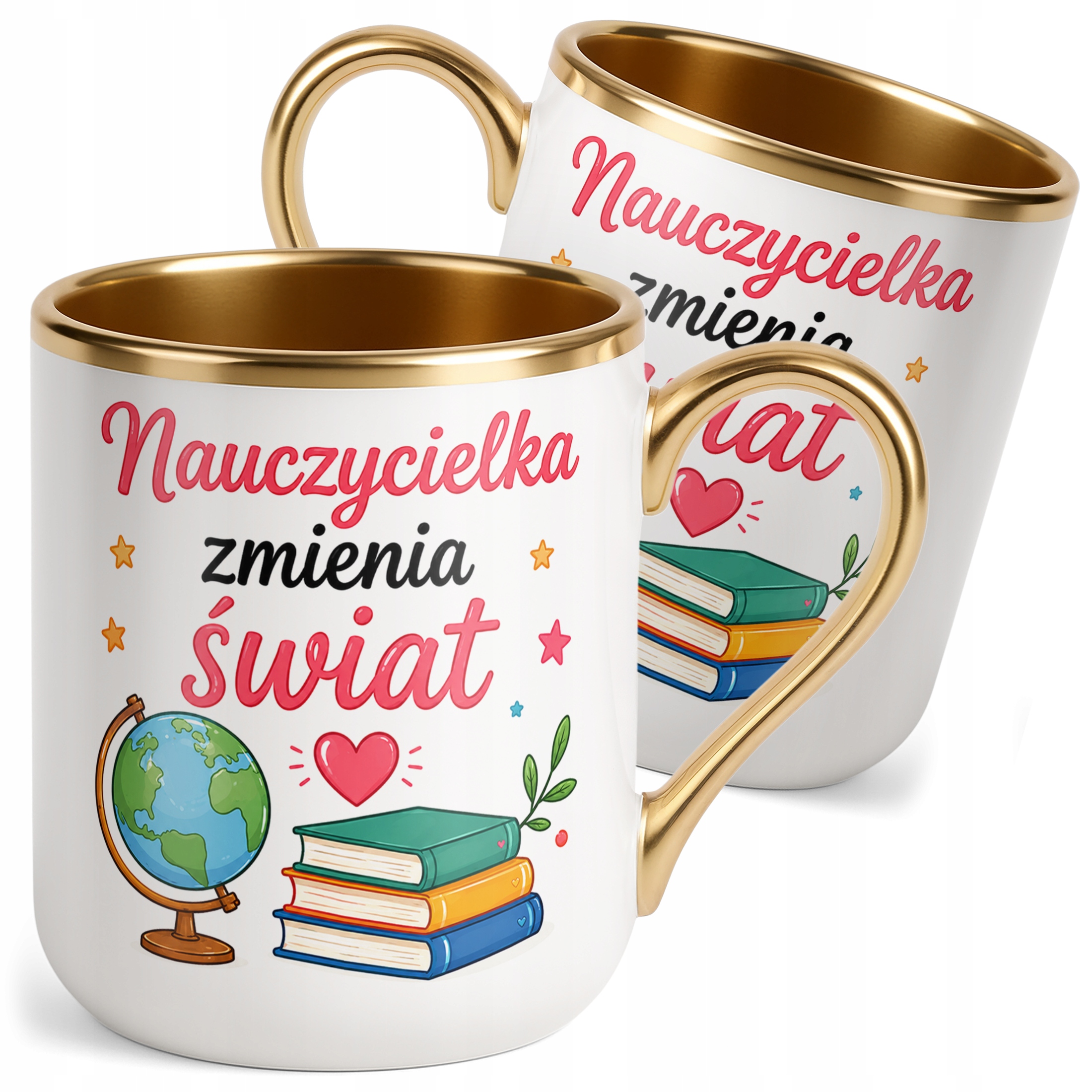 Kubek Premium Złoty Dzień Nauczyciela Dla Nauczycielki Prezent Upominek
