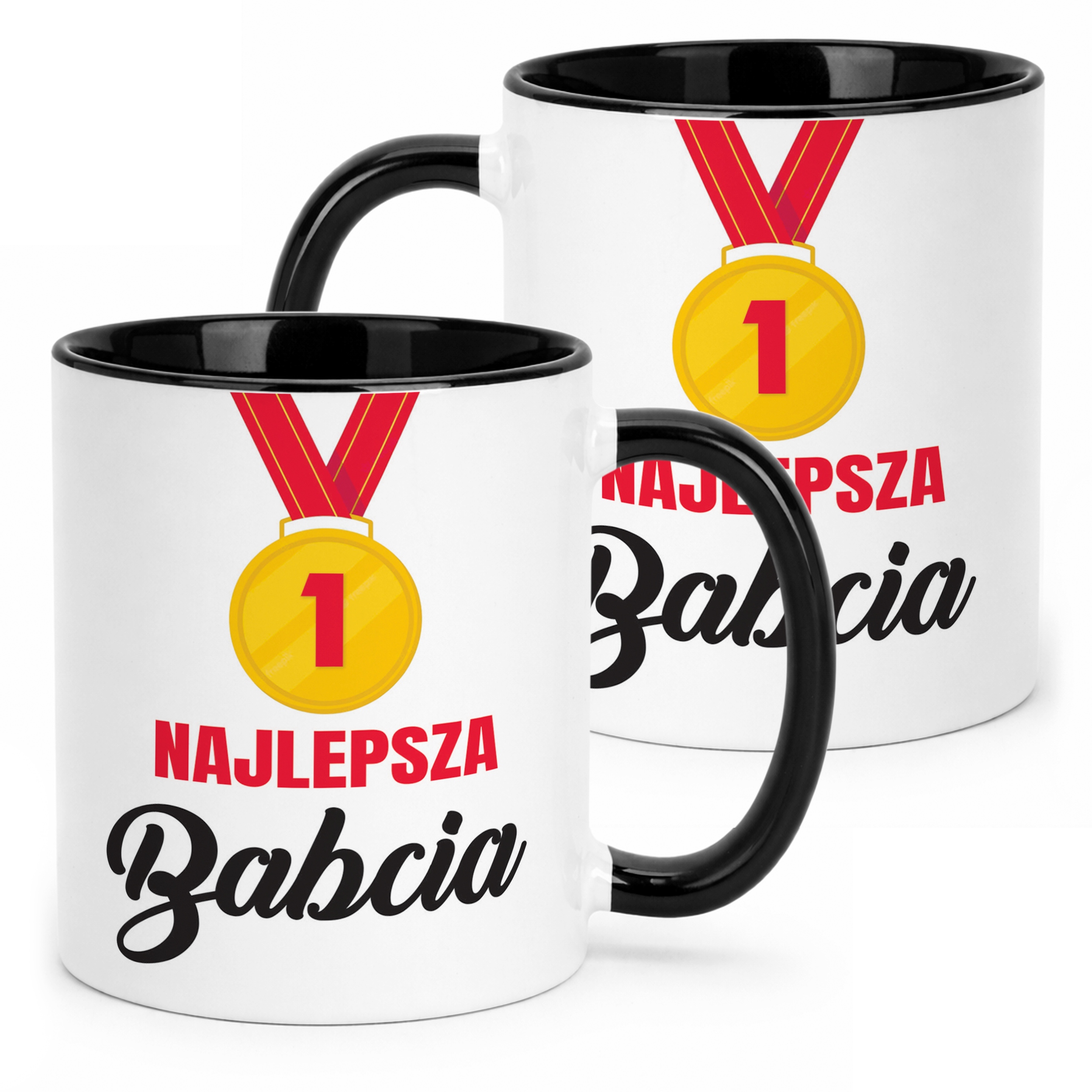 Kubek Czarny Dzień Babci Najlepsza Babcia Prezent Upominek