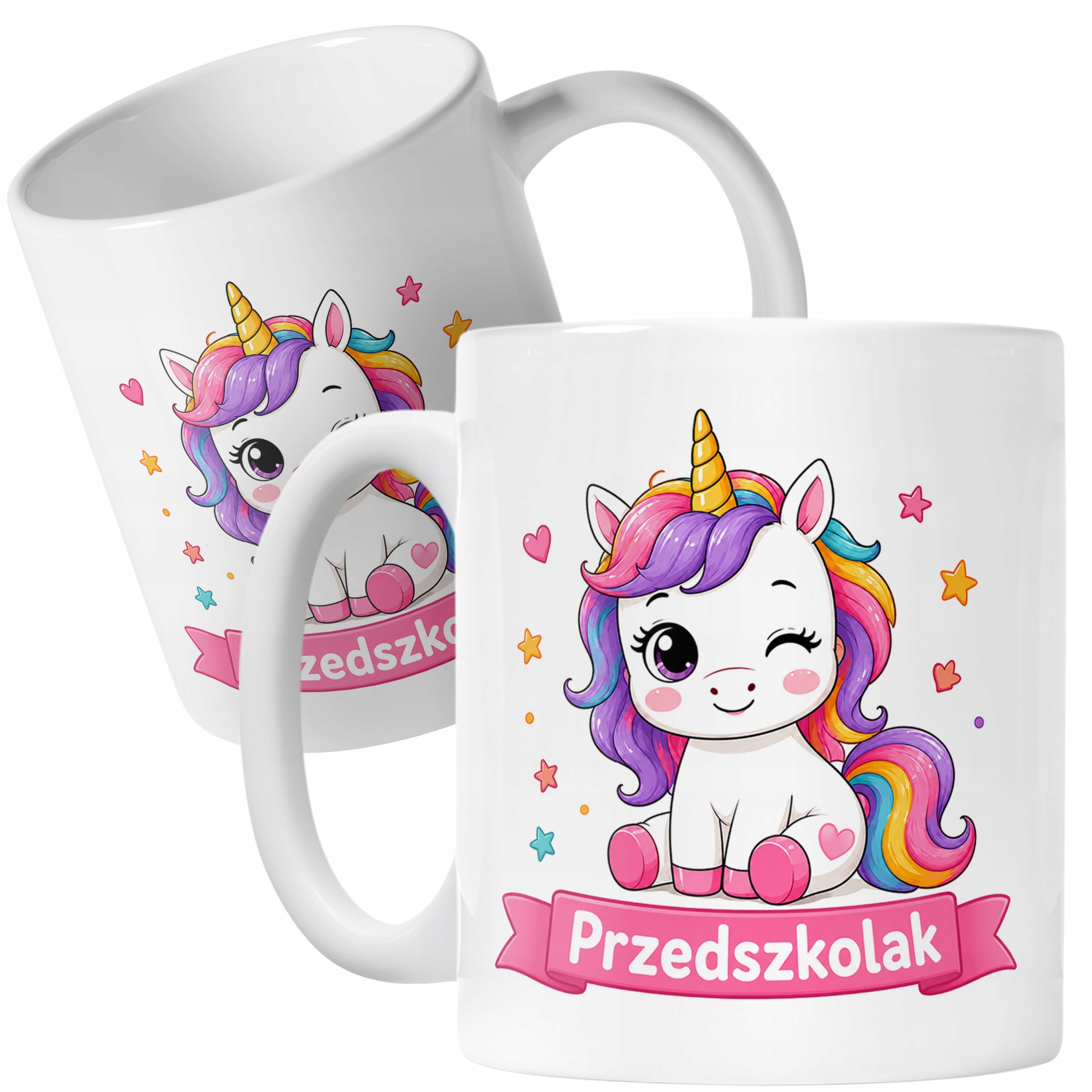 Biały Kubek z nadrukiem Przedszkolak Szkoła Dla Dzieci Prezent