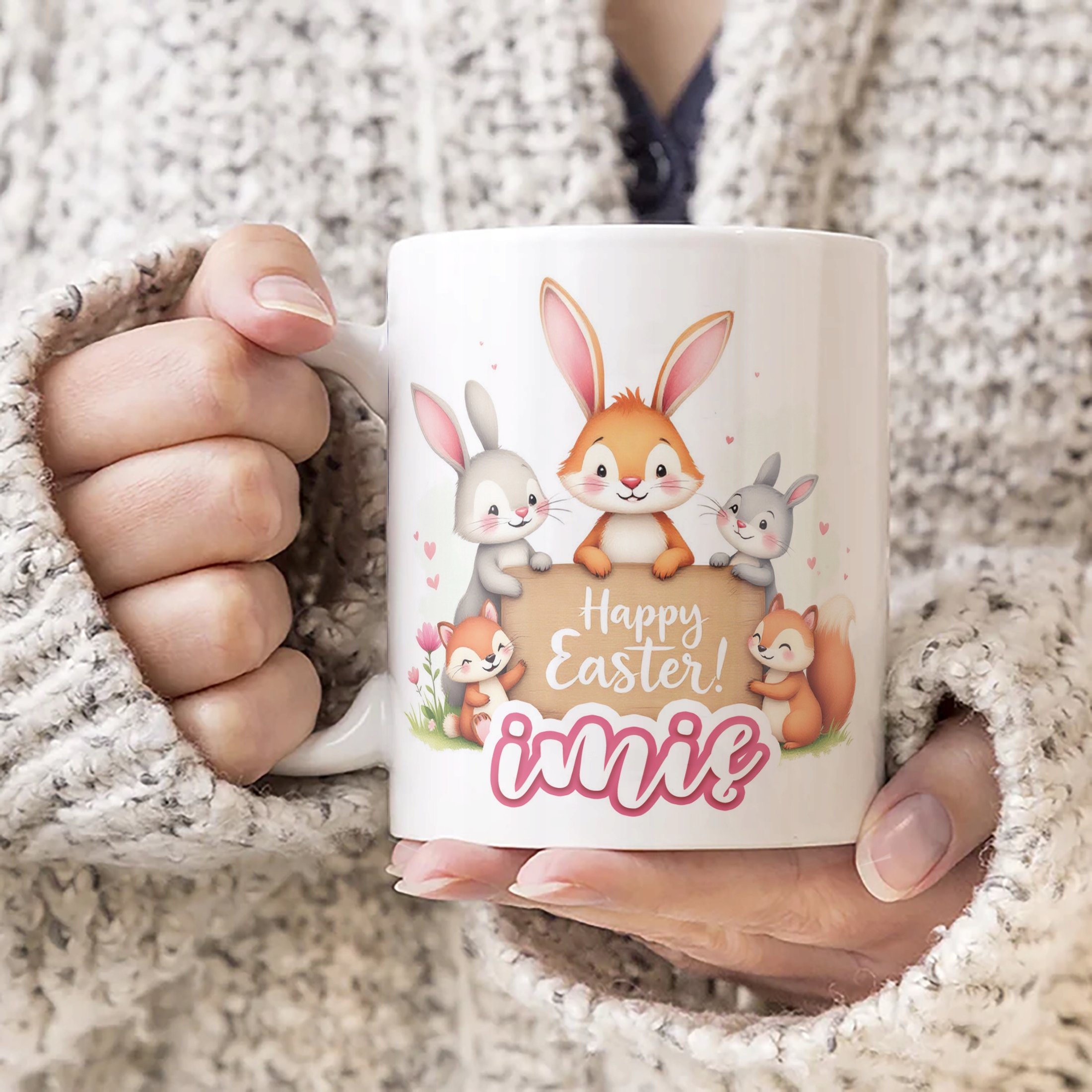 Kubek ceramiczny Wielkanocny Personalizowany Z okazji Świąt Wielkanocnych
