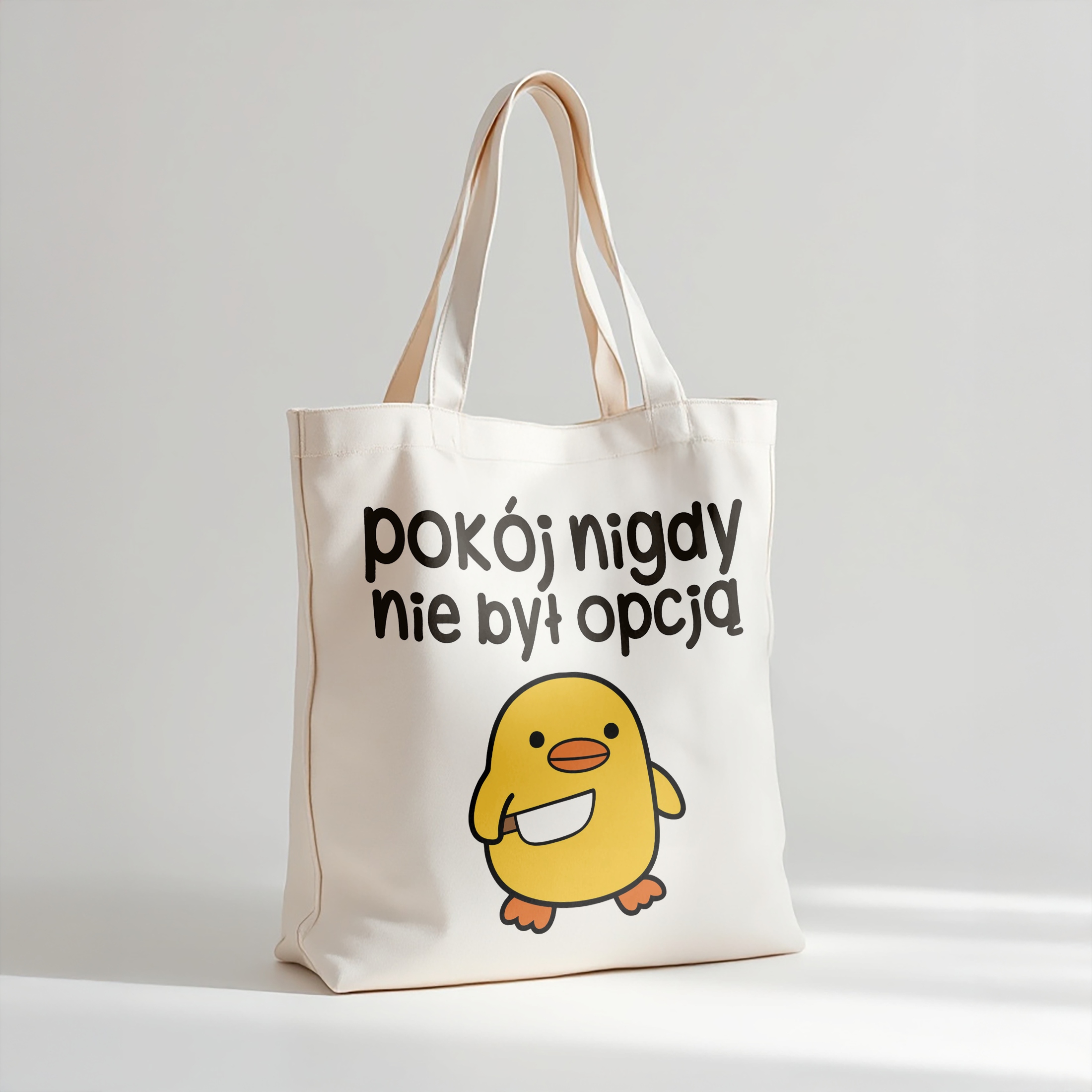 Torba bawełniana premium Pokój Nigdy Nie Był Opcją Zabawny Prezent