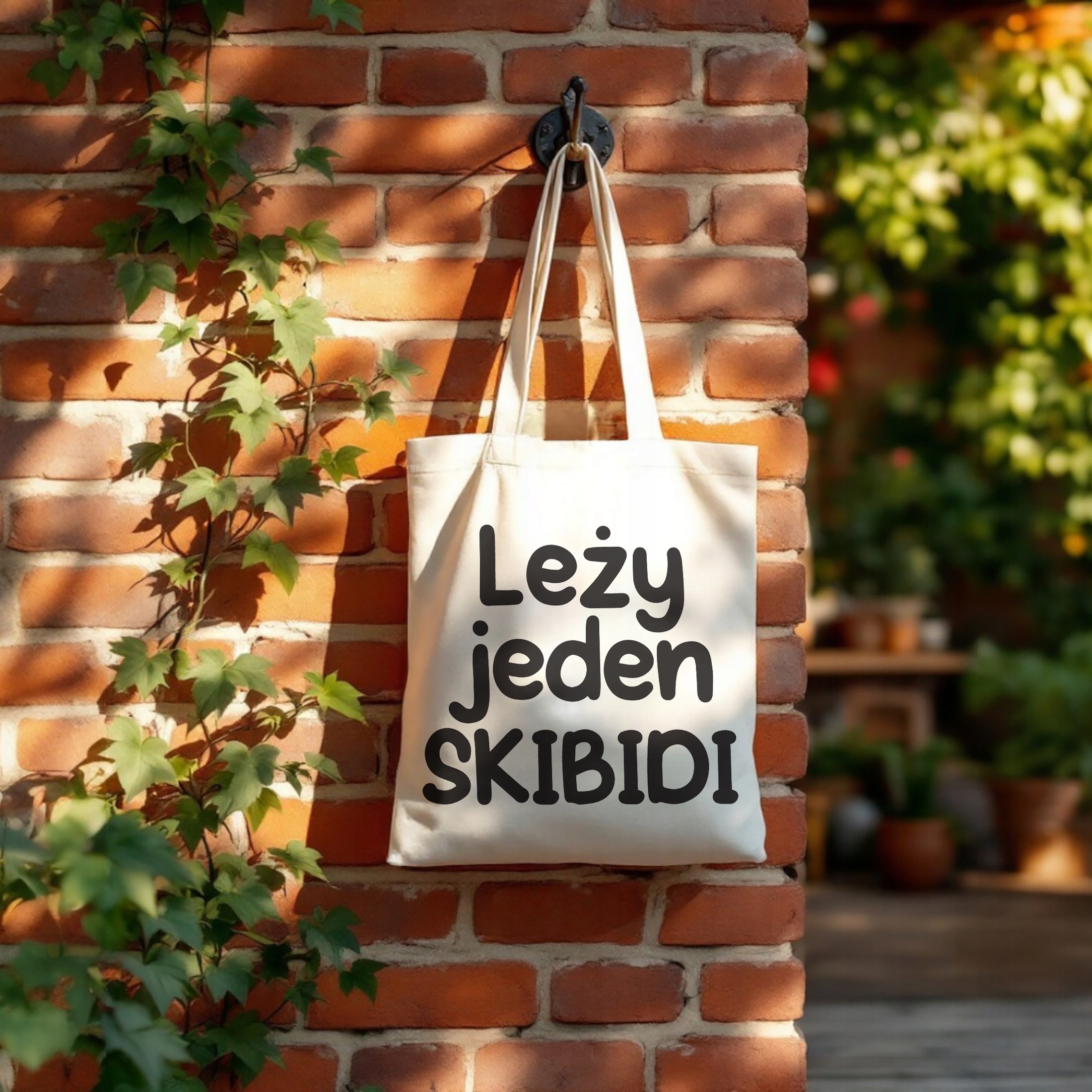 Torba bawełniana na zakupy Leży Jeden Skibidi Zabawny Prezent