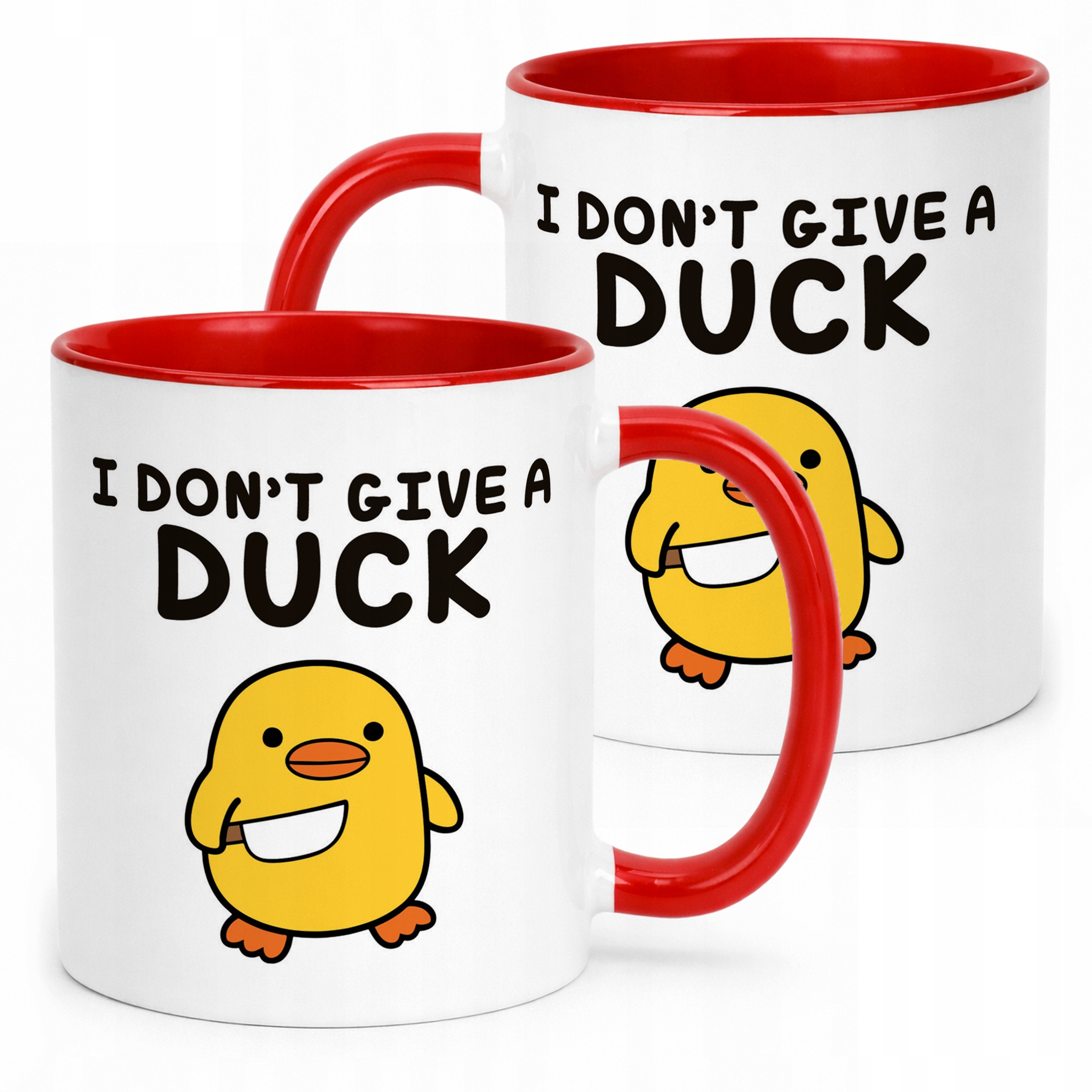 Kubek Czerwony I Don’t Give A Duck Śmieszny Zabawny Prezent