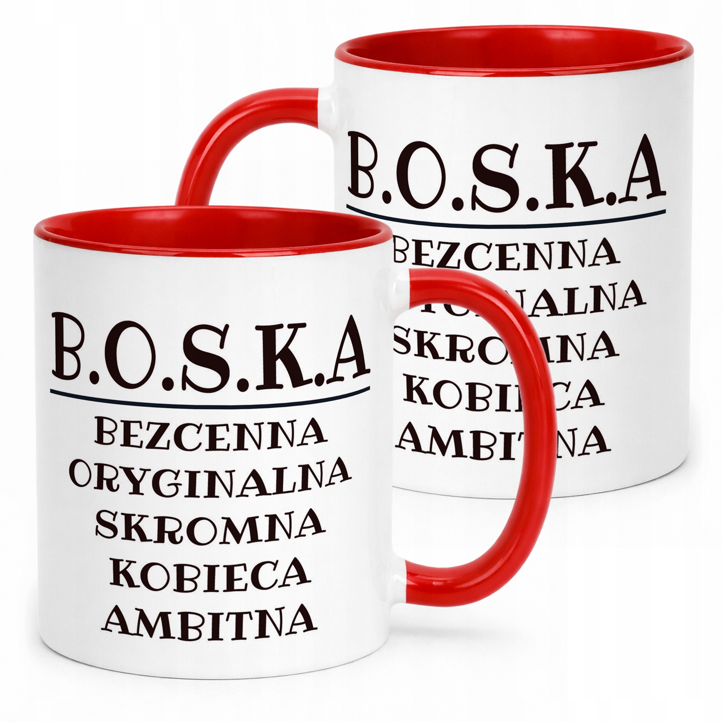Kubek ceramiczny B.O.S.K.A Dla Kobiety Śmieszny Zabawny Prezent