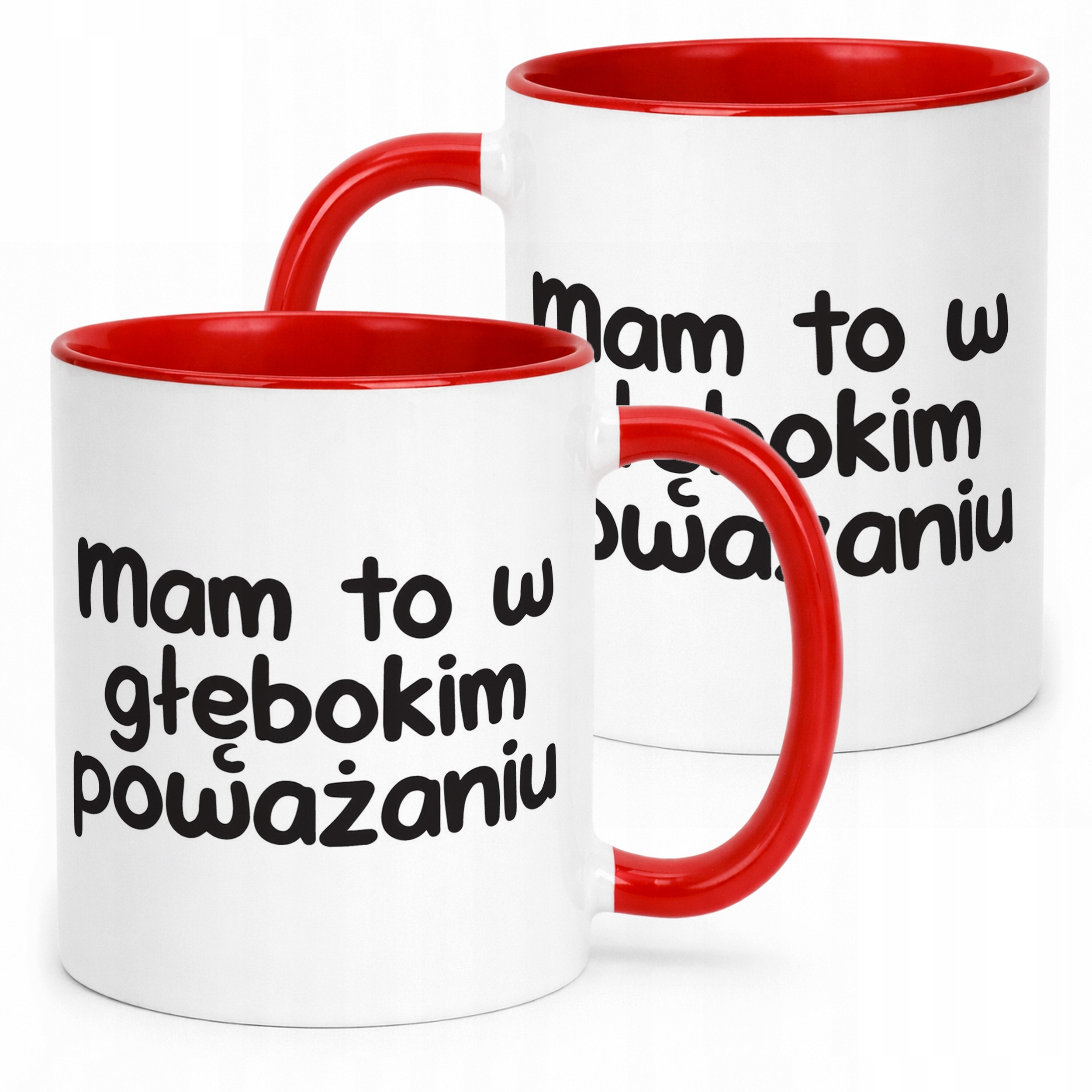 Kubek Czerwony Mam To W Głębokim Poważaniu Śmieszny Zabawny Prezent