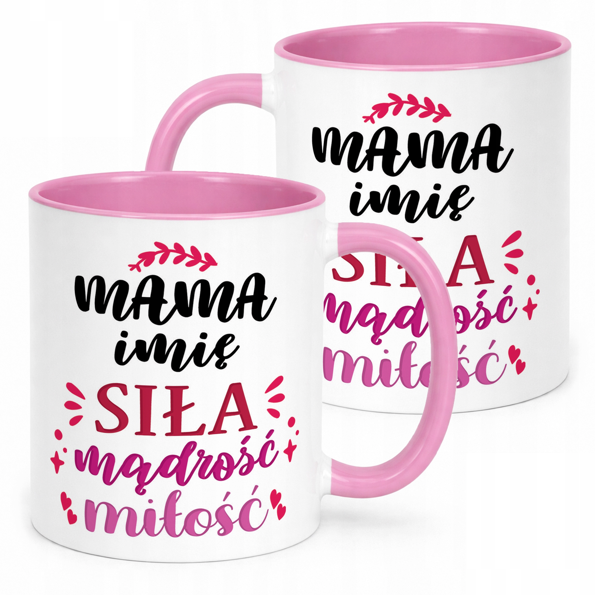Kubek Różowy Personalizowany Dzień Matki Dla Mamy Prezent Upominek