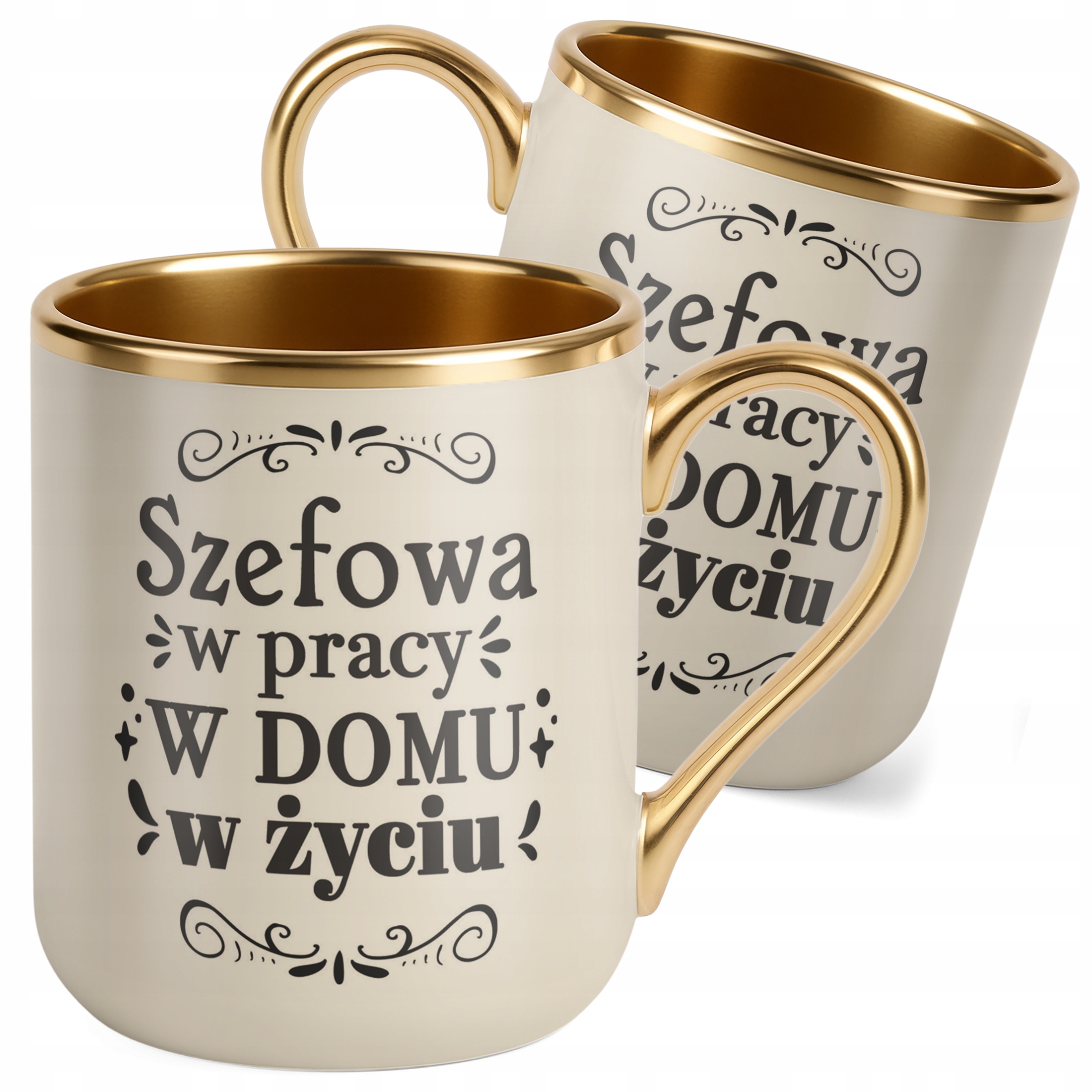 Kubek Premium Złoty Ecru Dzień Kobiet Zabawny Prezent Upominek Dla Kobiety
