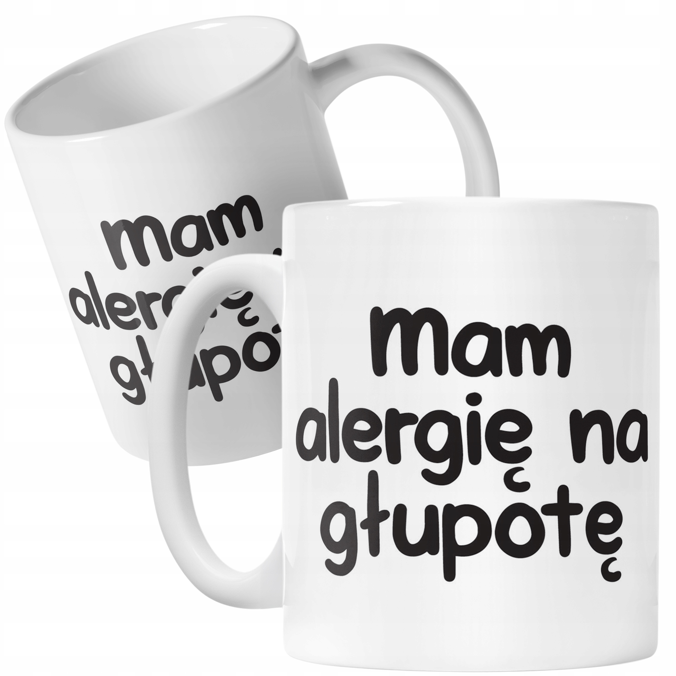 Kubek ceramiczny Mam Alergię Na Głupotę Śmieszny Zabawny Prezent