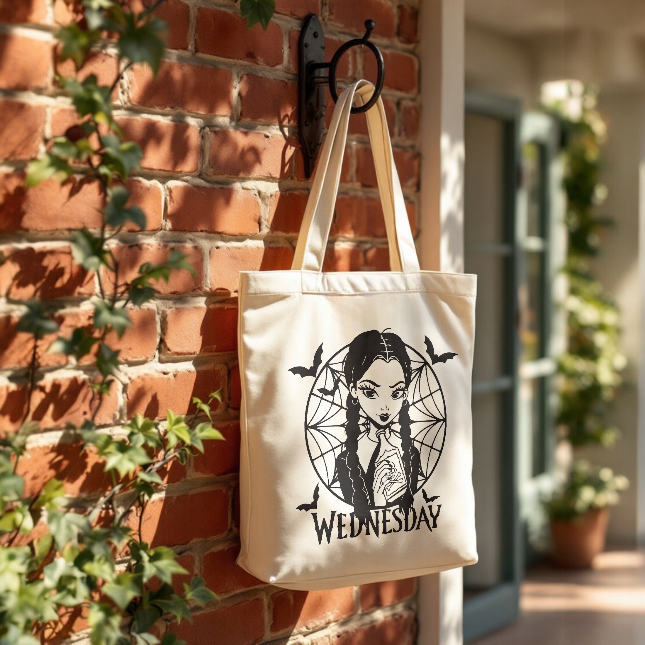 Torba bawełniana premium na zakupy Nevermore Wednesday Dla Fanów