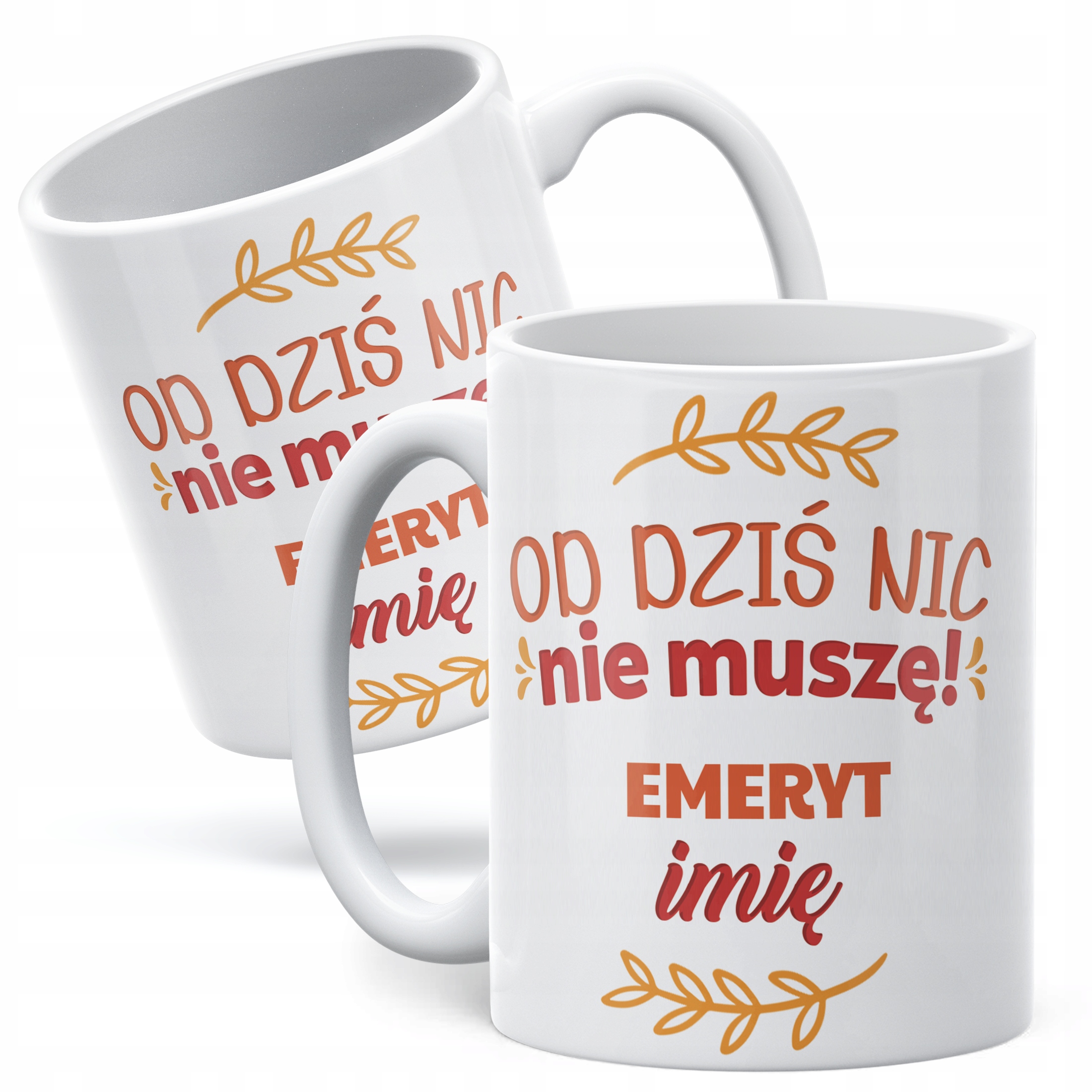 Kubek ceramiczny Personalizowany z okazji Emerytury Dla Emeryta Prezent