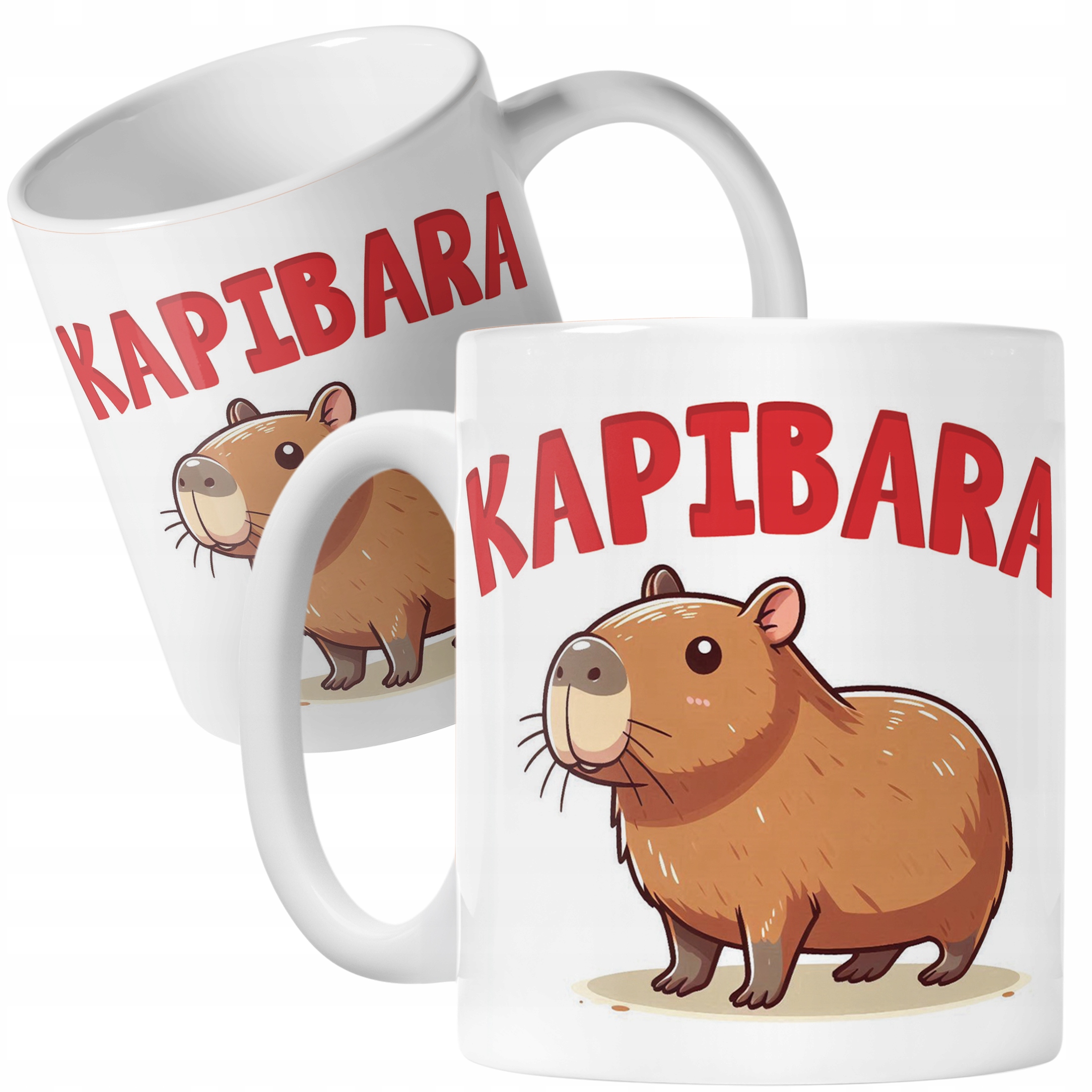 Kubek ceramiczny Kapibara Capybara Zwierzak Słodki Dla Dzieci Prezent