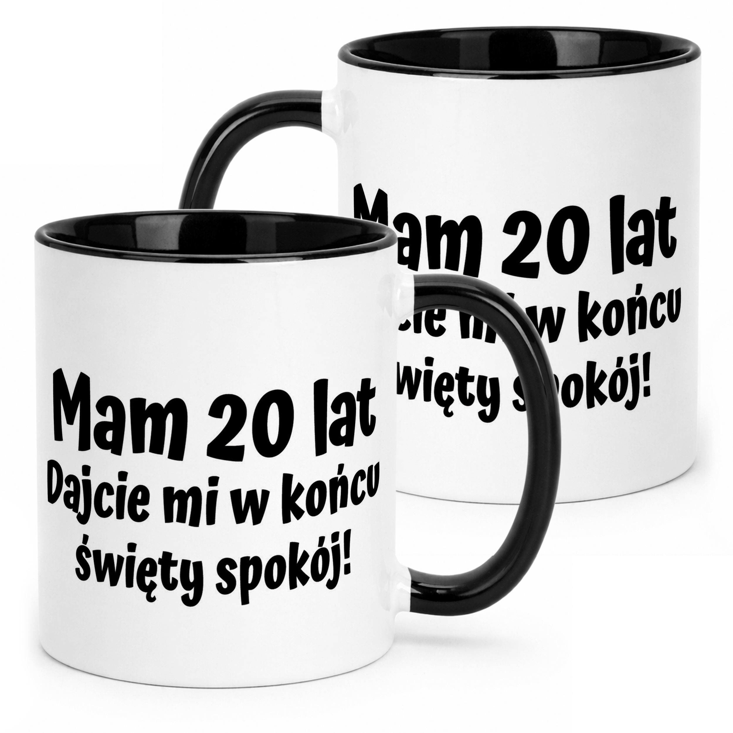 Kubek Czarny Mam 20 Lat Na Urodziny Prezent Upominek